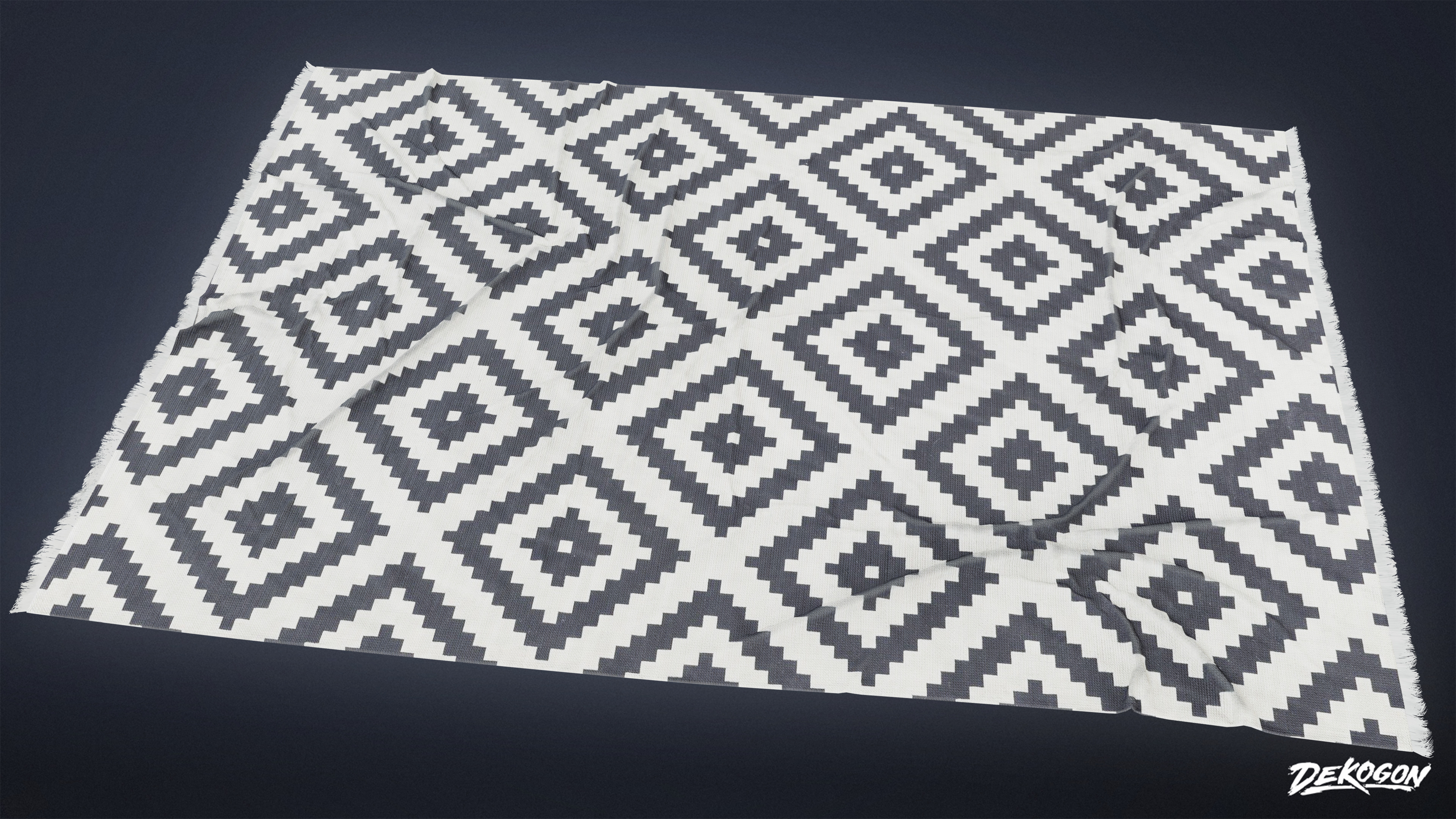 SUBURBS - Rug Set 19 - LOW POLY AND NANITE Low-poly 3D model_6