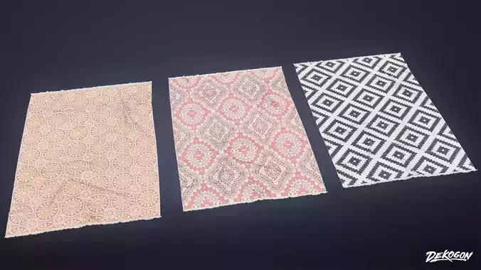 SUBURBS - Rug Set 19 - LOW POLY AND NANITE