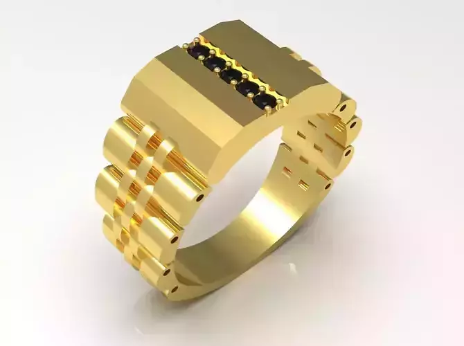 Luxury man Rolex design diamond ring model ror0023