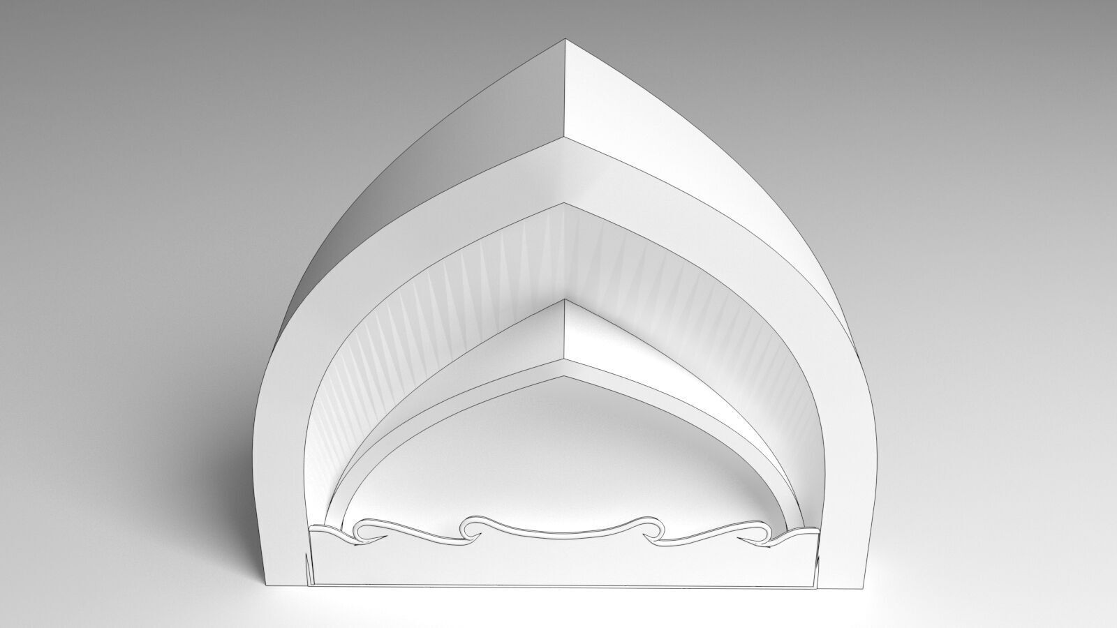 Indian Arch 3D model_3
