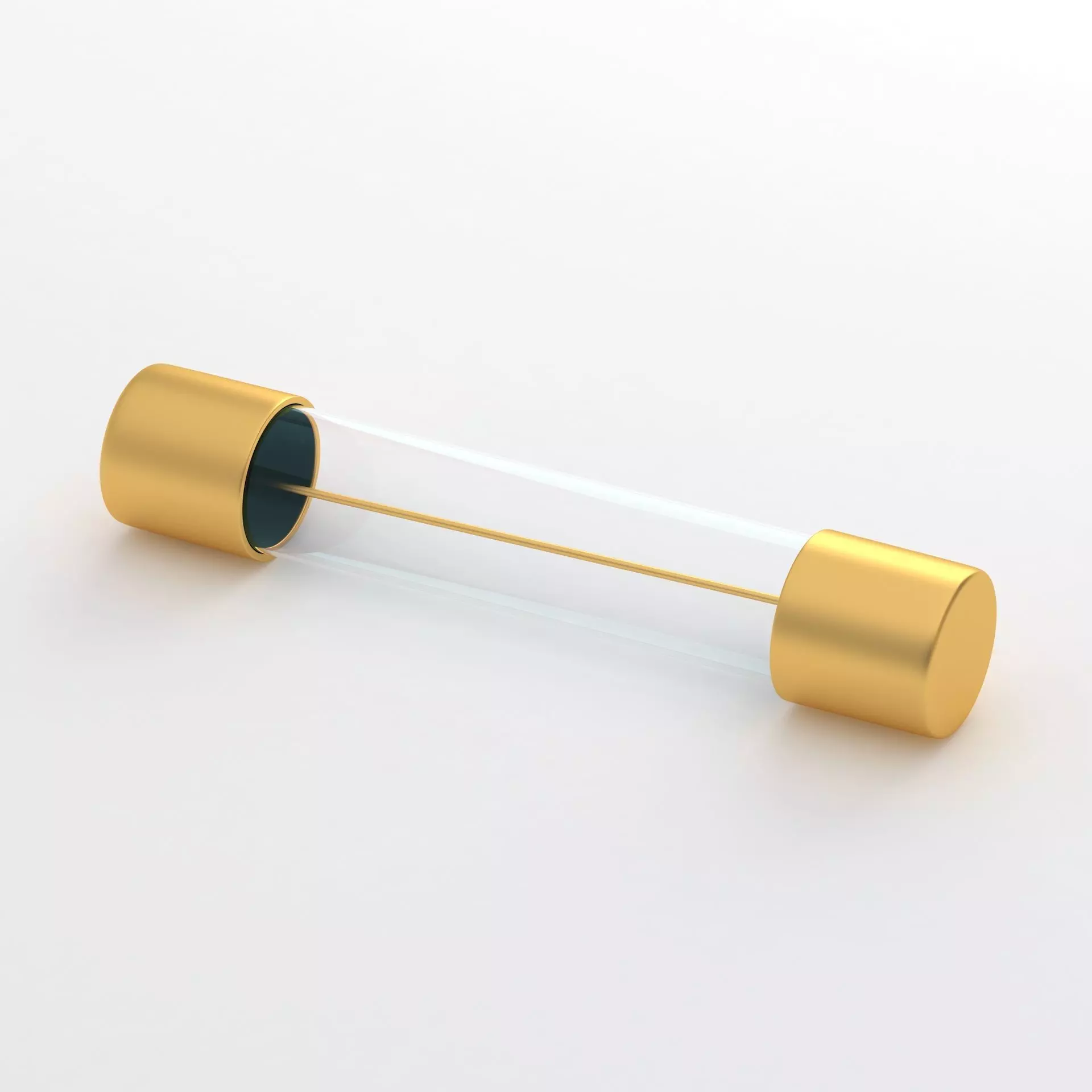 Glass Tube Fuse Gold 01 3D model_0