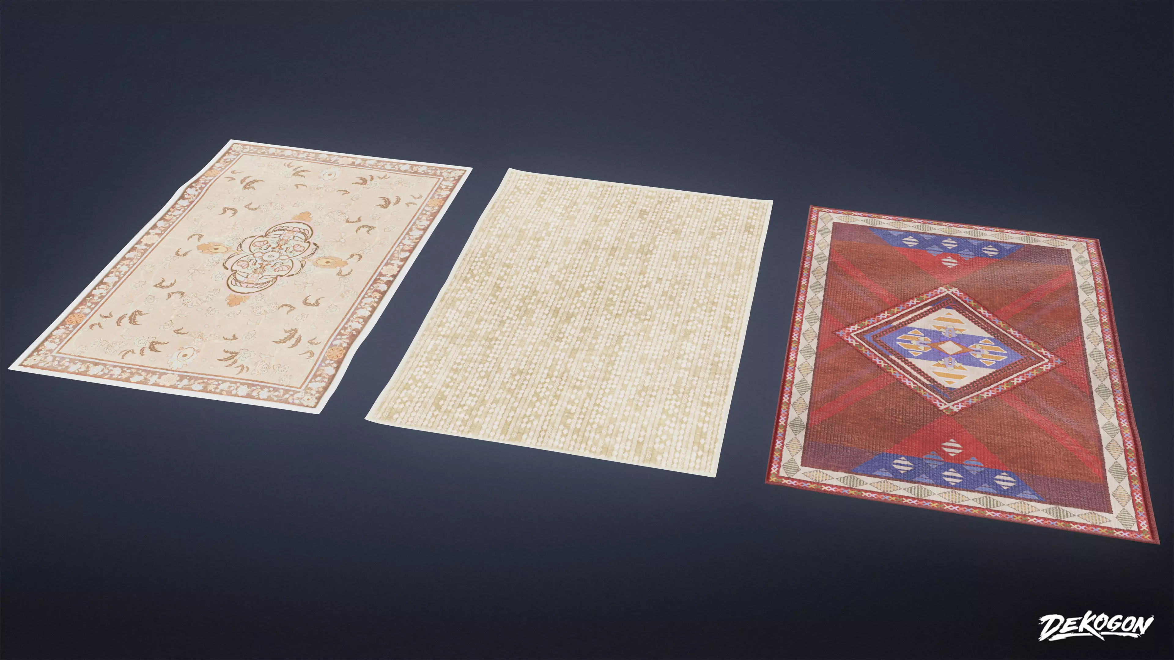 SUBURBS - Rugs 03 - LOW POLY Low-poly 3D model