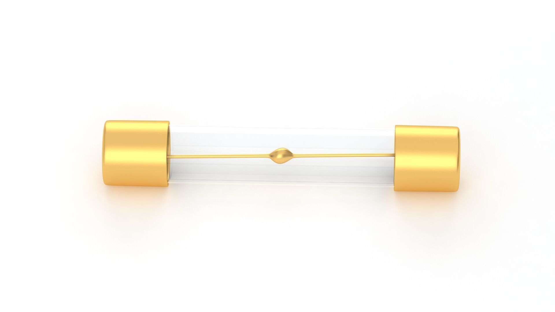 Glass Tube Fuse Gold 03 3D model_4