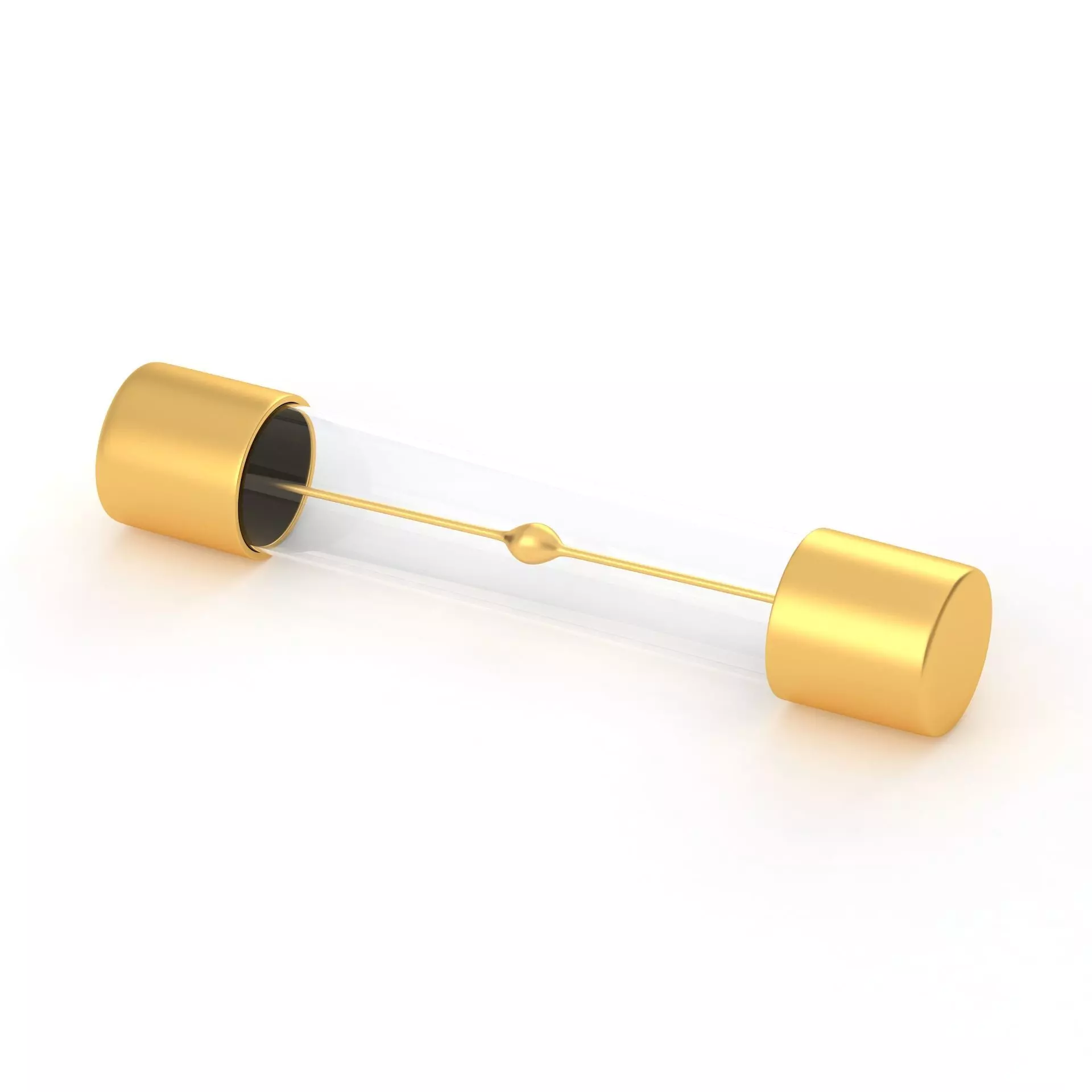 Glass Tube Fuse Gold 03 3D model_0