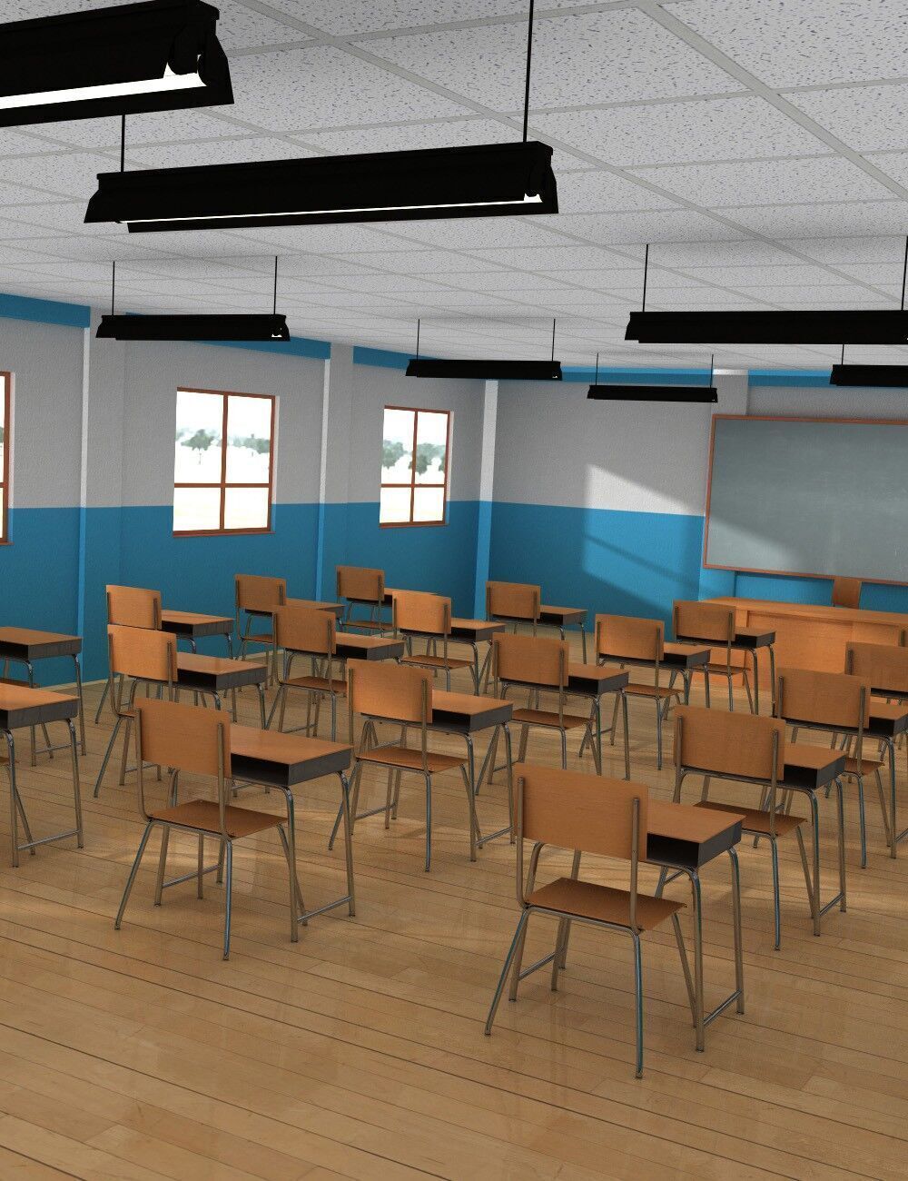 class room  3D model_3