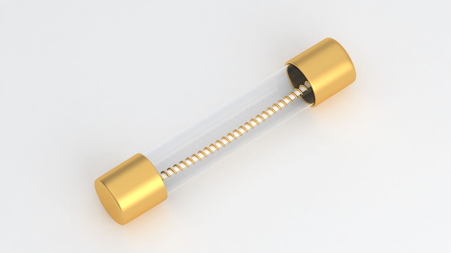 Glass Tube Fuse Gold 04 3D model_3