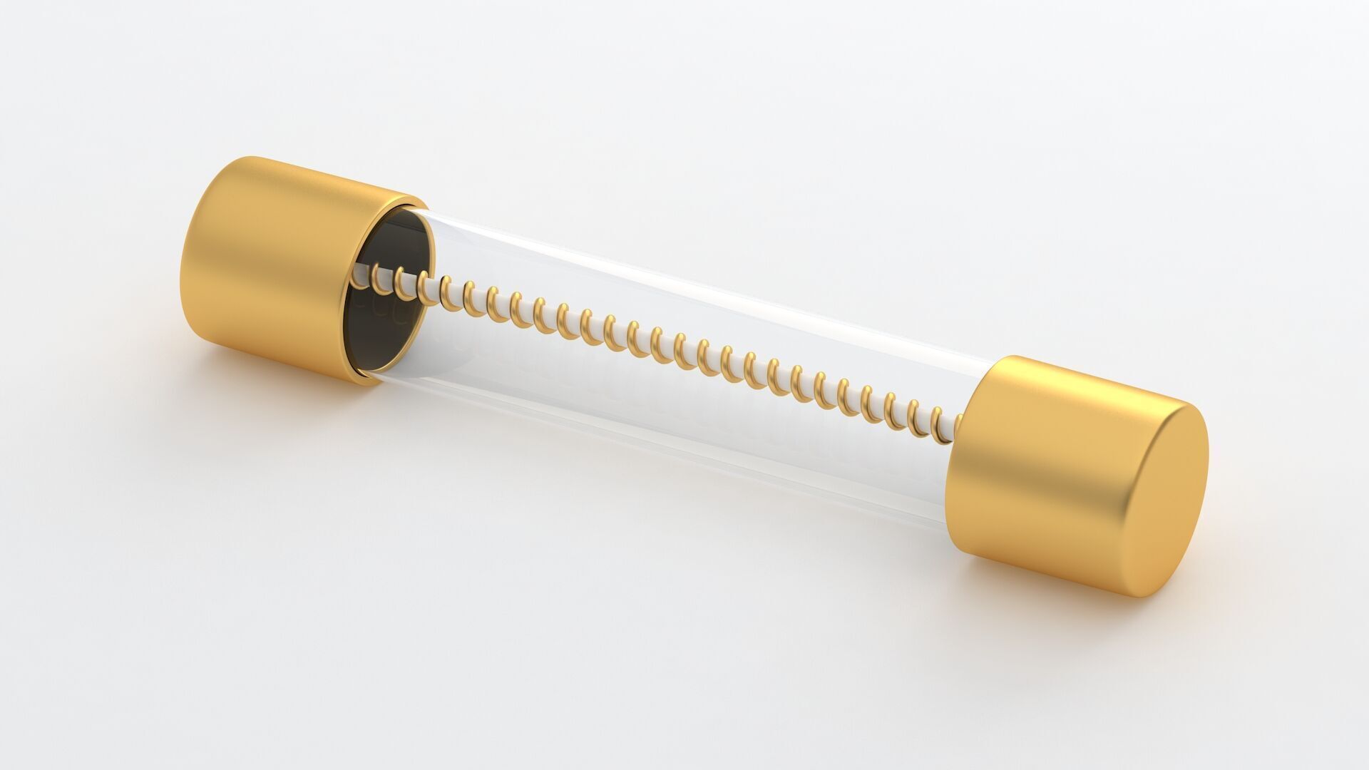 Glass Tube Fuse Gold 04 3D model_1