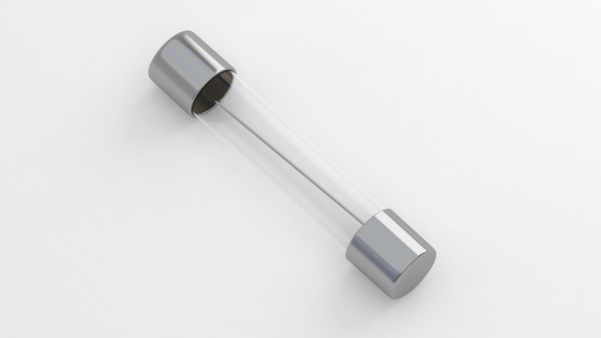 Glass Tube Fuse Silver 01 3D model_2