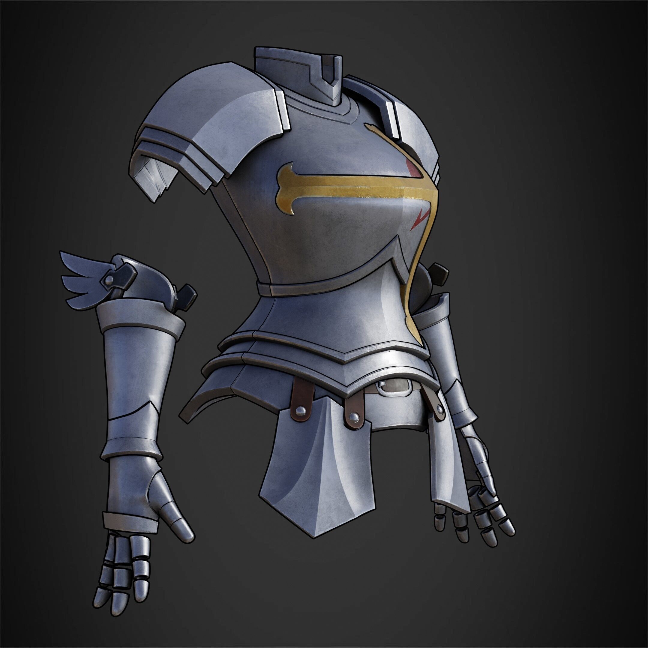 Fairy Tail Erza Scarlet Heart Kreuz Armor for Cosplay 3D print model_9