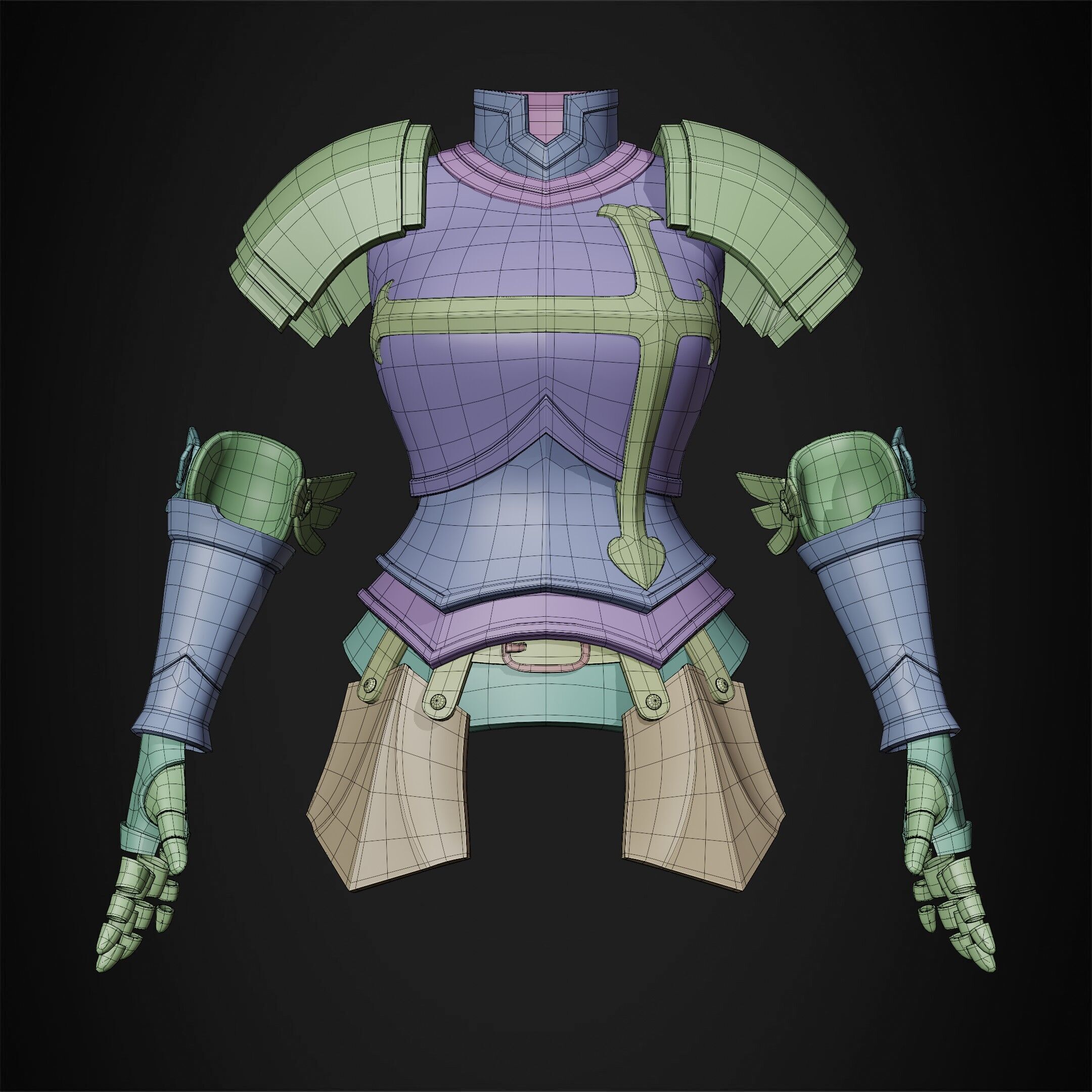 Fairy Tail Erza Scarlet Heart Kreuz Armor for Cosplay 3D print model_11