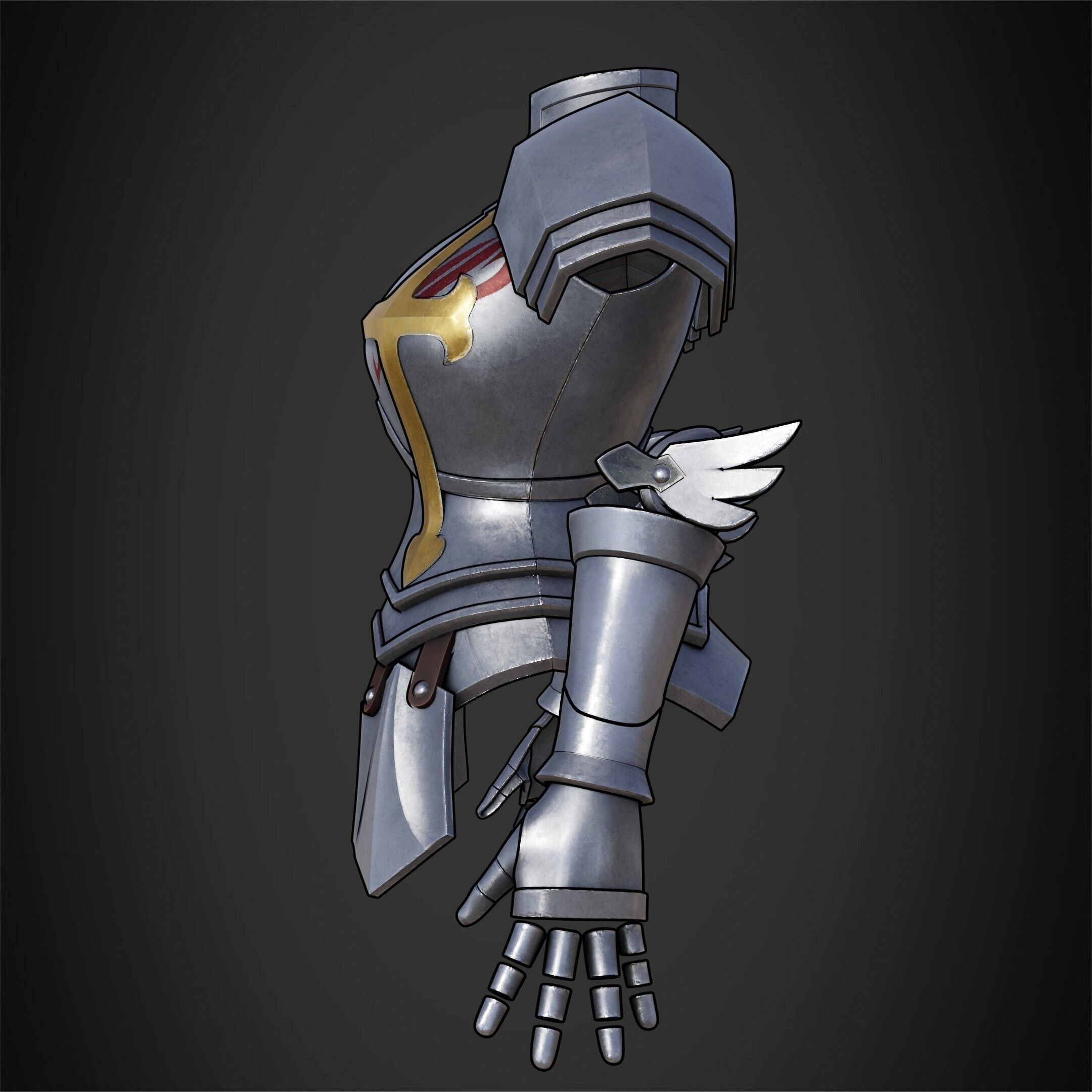 Fairy Tail Erza Scarlet Heart Kreuz Armor for Cosplay 3D print model_4