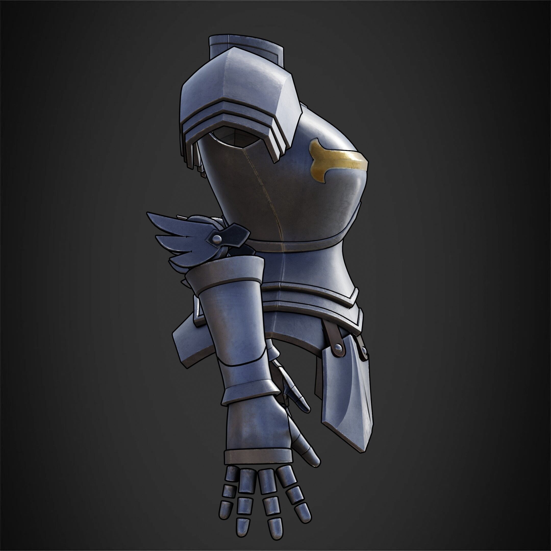 Fairy Tail Erza Scarlet Heart Kreuz Armor for Cosplay 3D print model_8