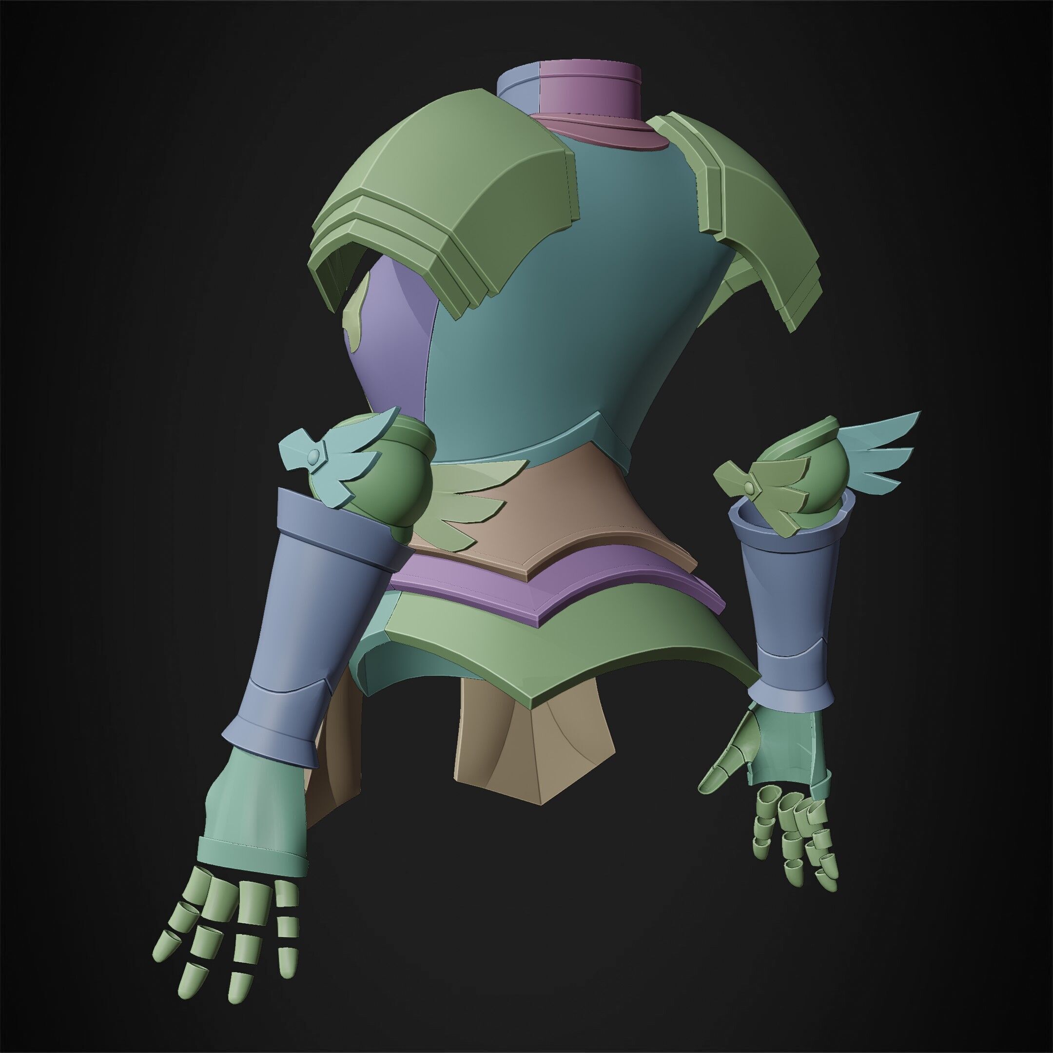 Fairy Tail Erza Scarlet Heart Kreuz Armor for Cosplay 3D print model_16