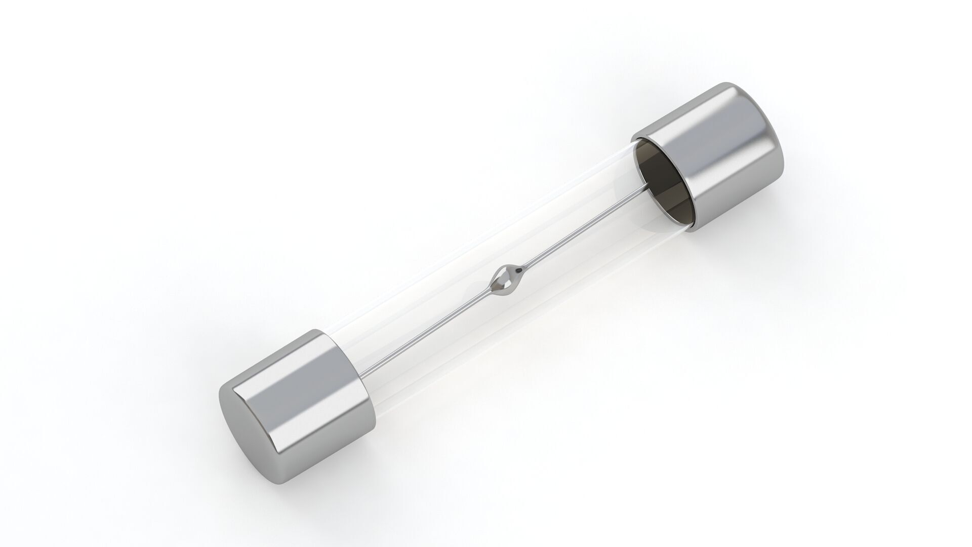 Glass Tube Fuse Silver 03 3D model_3