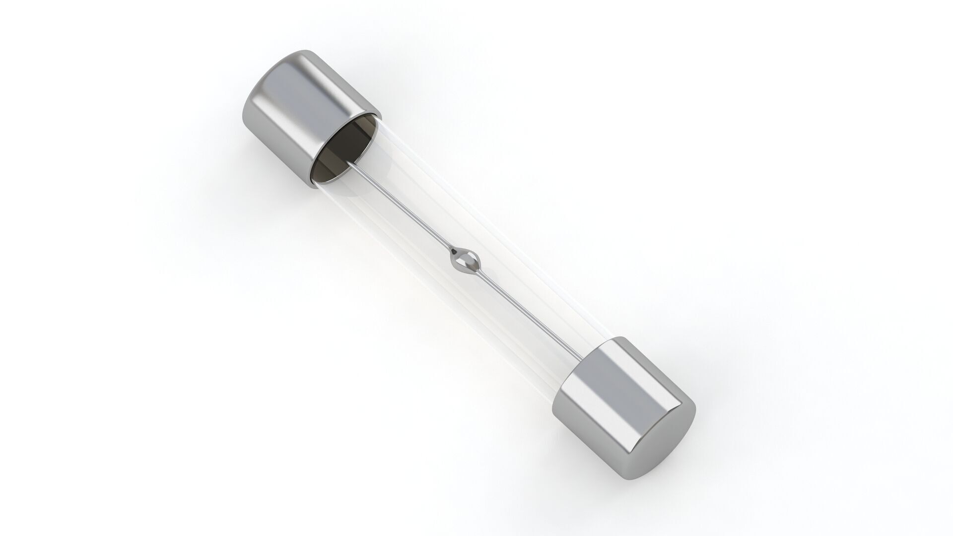 Glass Tube Fuse Silver 03 3D model_2