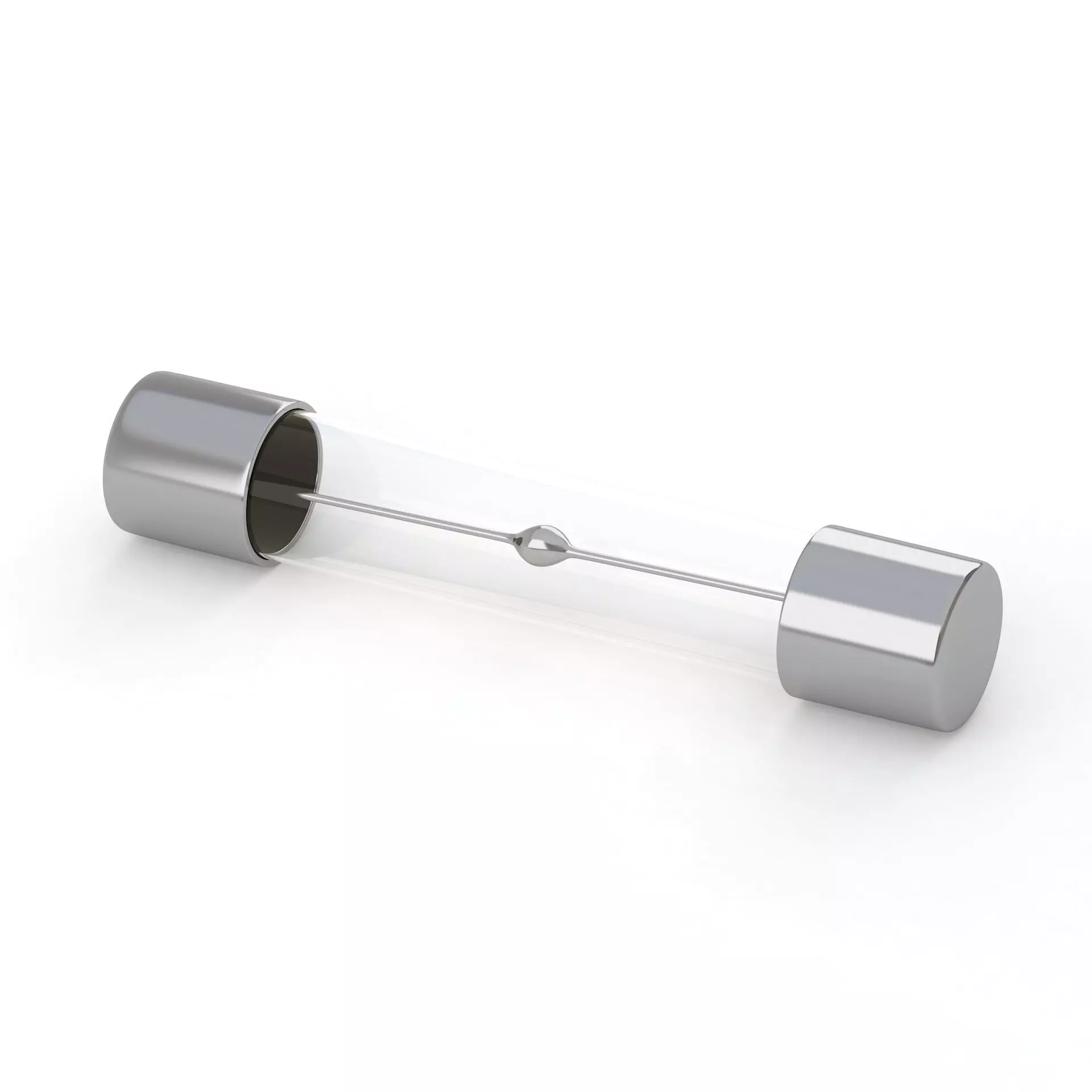 Glass Tube Fuse Silver 03 3D model_0