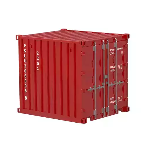 8ft Shipping Container Red