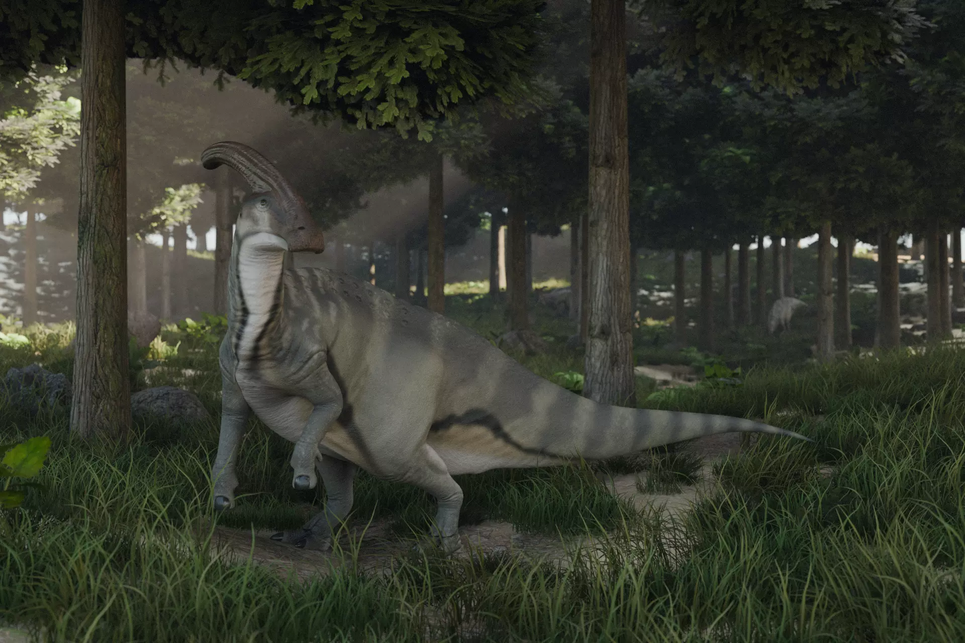 Parasaurolophus walkeri - Rig 3D model_0