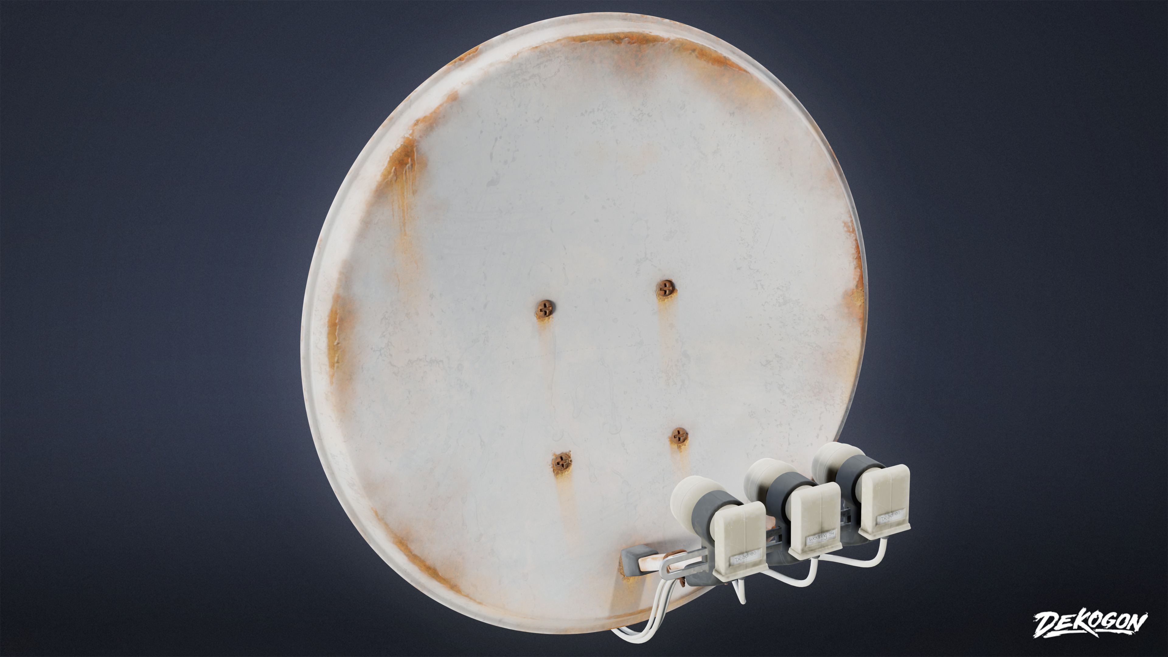 SUBURBS - Satellite Dishes 01 - LOW POLY AND NANITE Low-poly 3D model_12