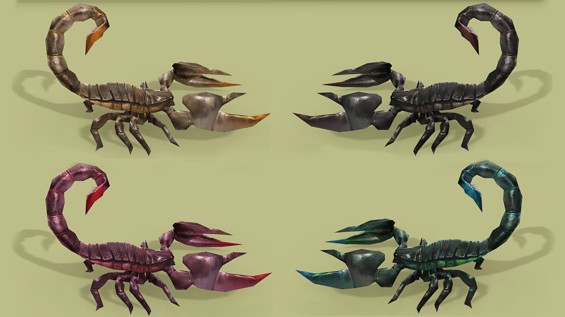 SCORPION RIGGED ANIMATED 4 Low-poly 3D model_1