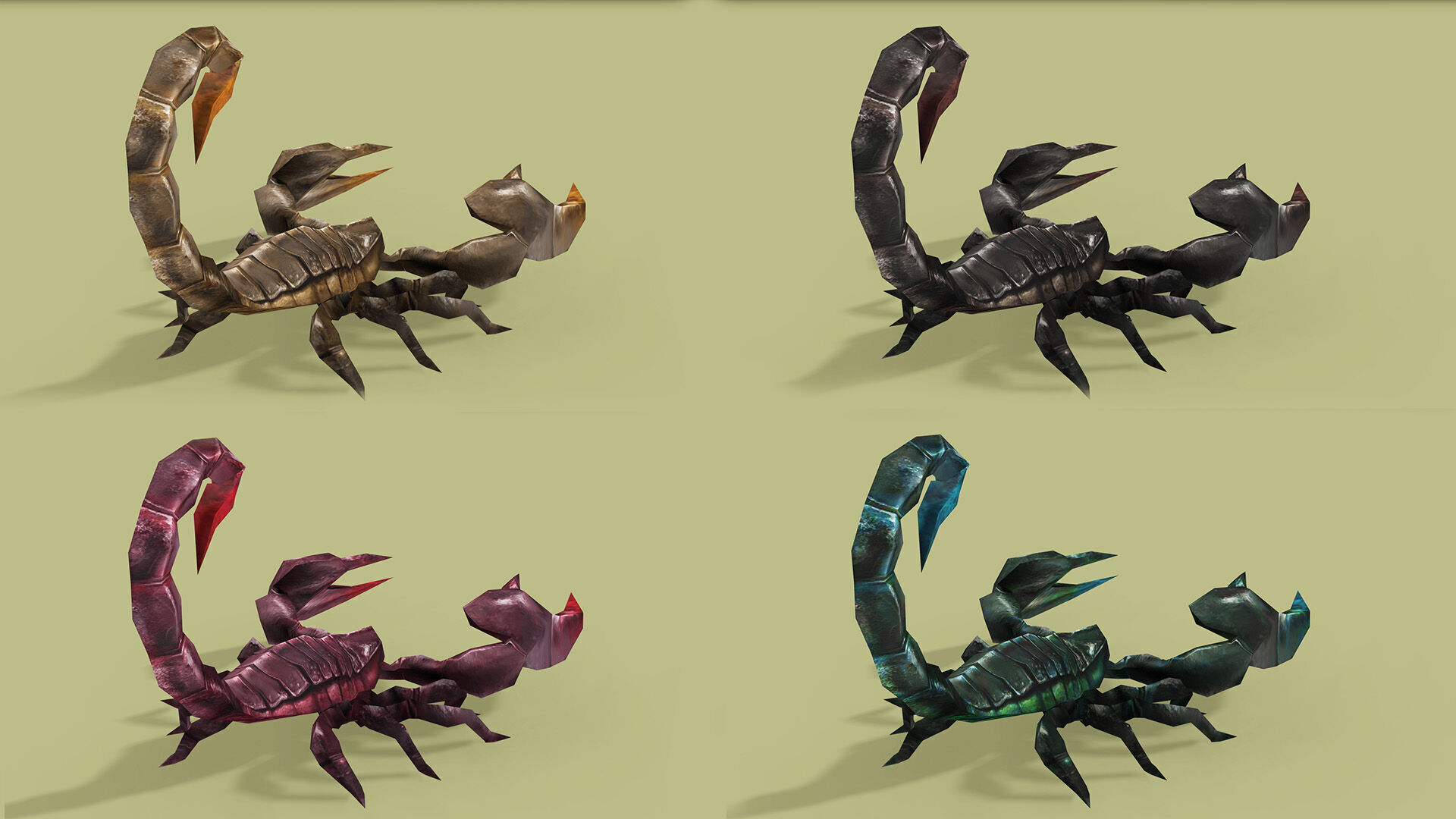 SCORPION RIGGED ANIMATED 4 Low-poly 3D model_3