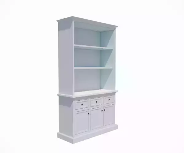 Freestanding Shelf with Counter and Cabinets