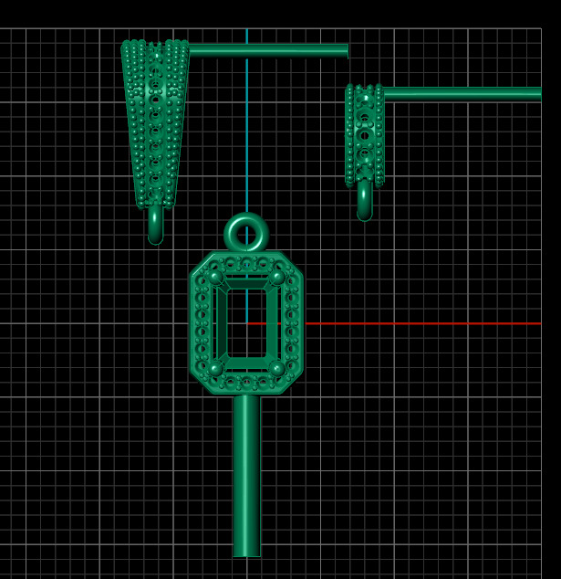 Pendant necklace with a gemstone Radiand 3D model 3D print model_15