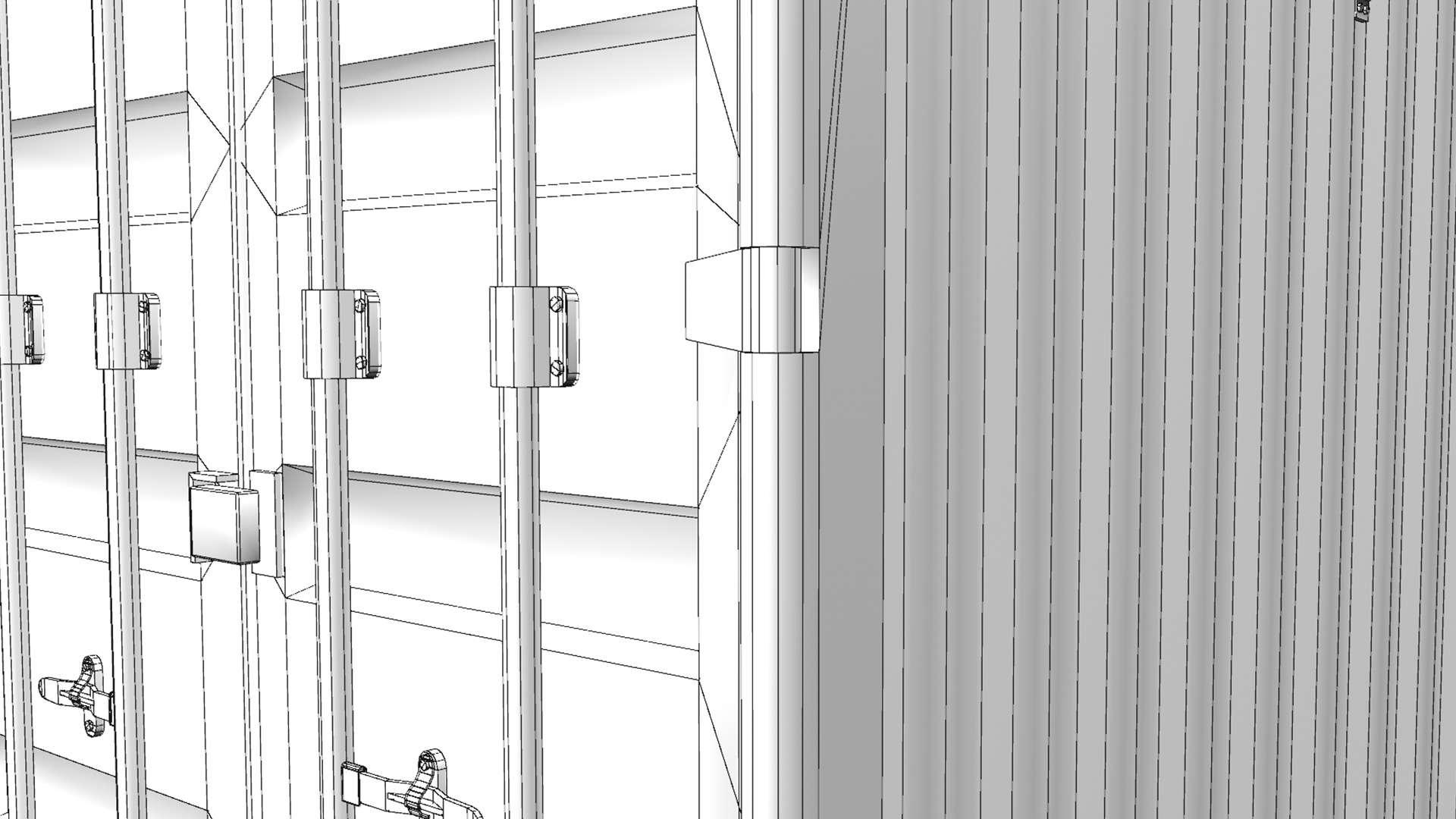 Containers Low-poly 3D model_8