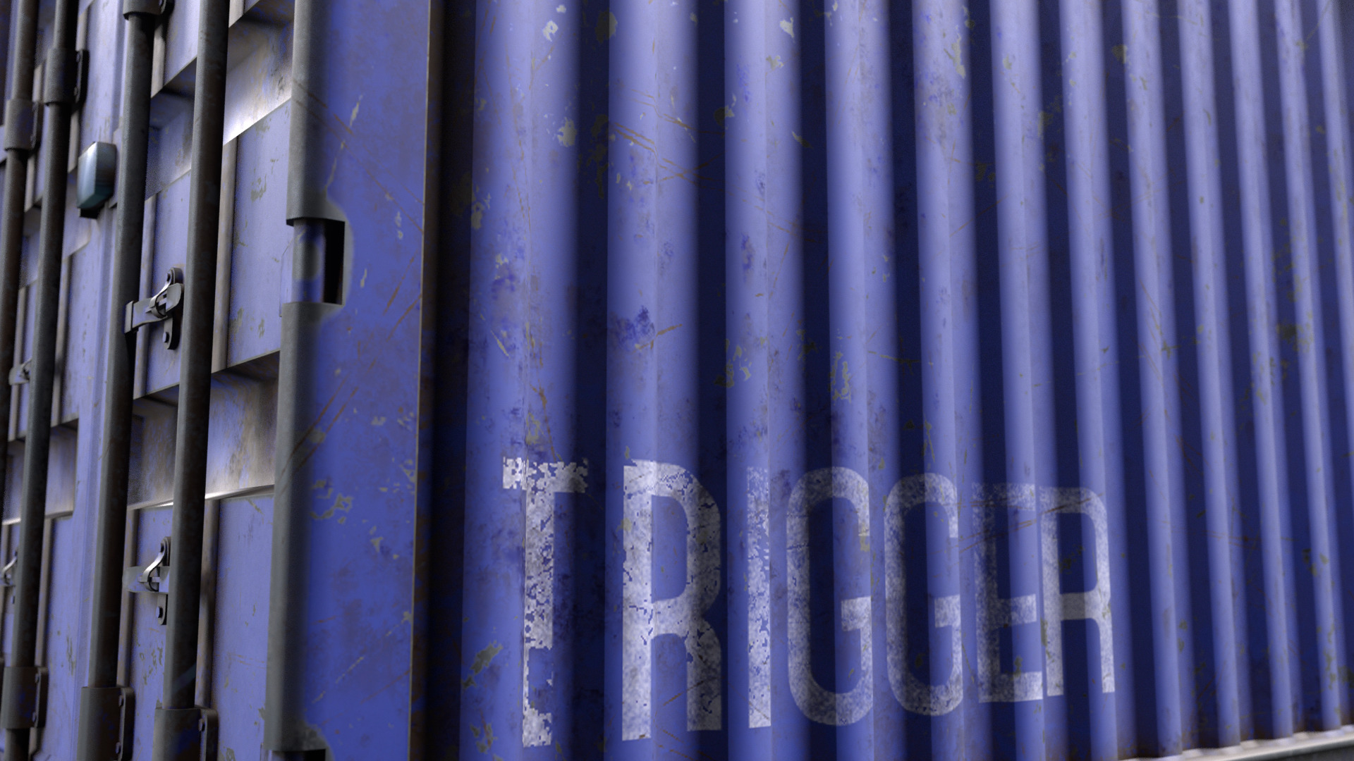 Containers Low-poly 3D model_1