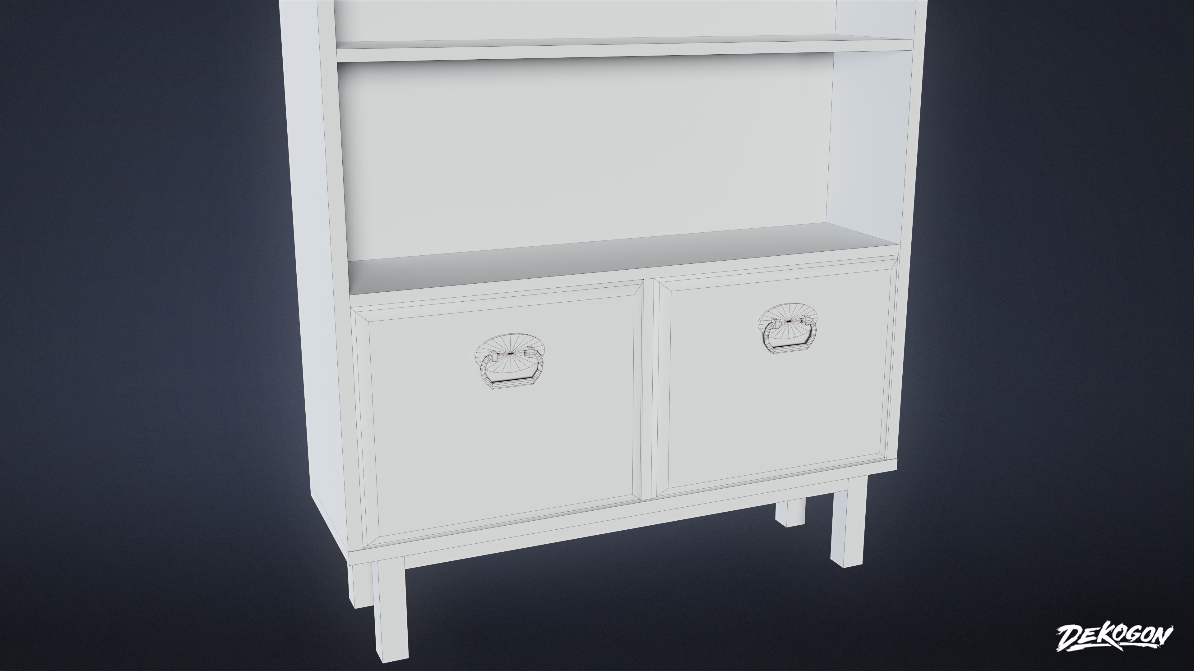 SUBURBS - Shelf Book 02 - LOW POLY AND NANITE Low-poly 3D model_7