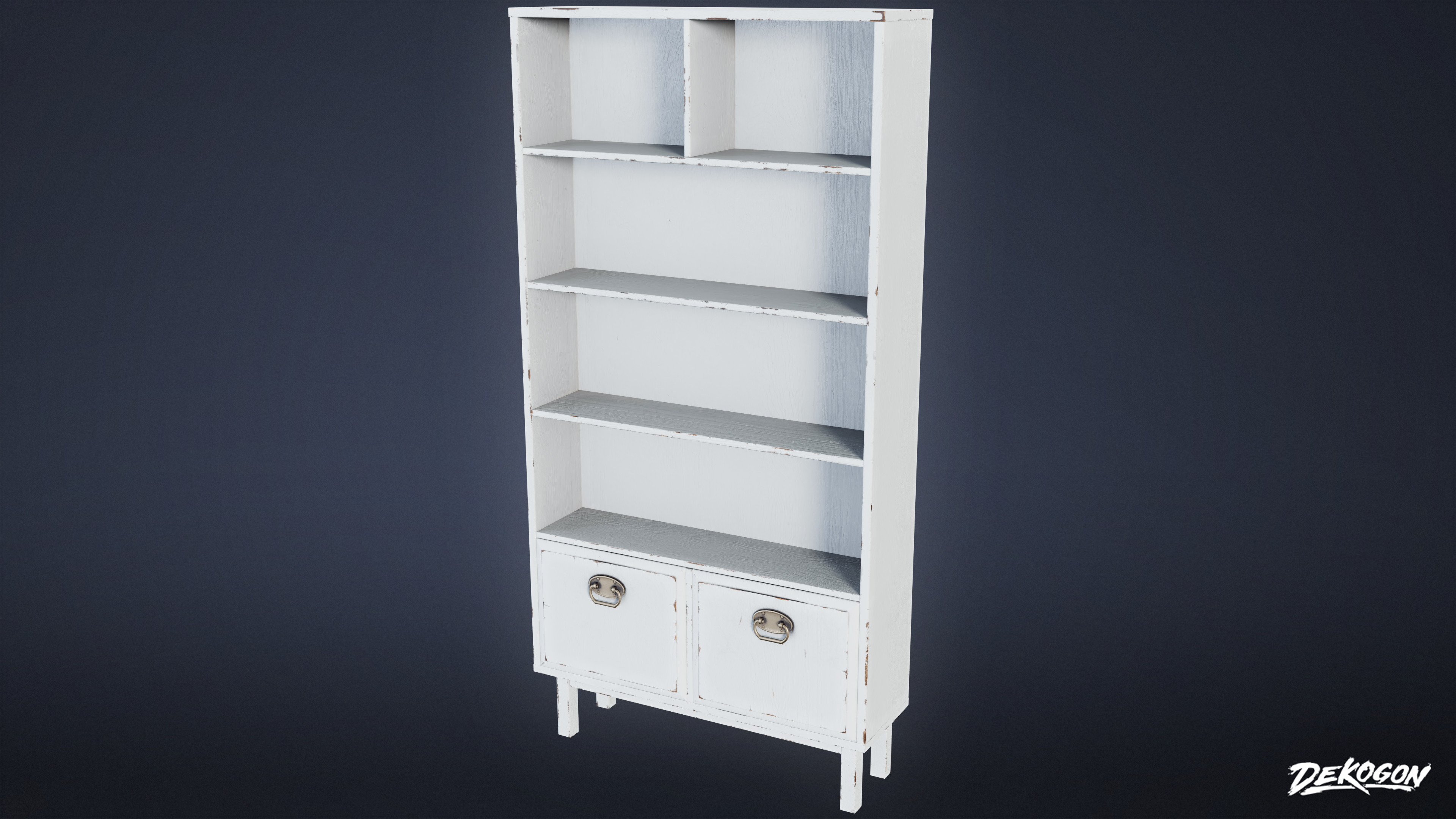 SUBURBS - Shelf Book 02 - LOW POLY AND NANITE Low-poly 3D model_1