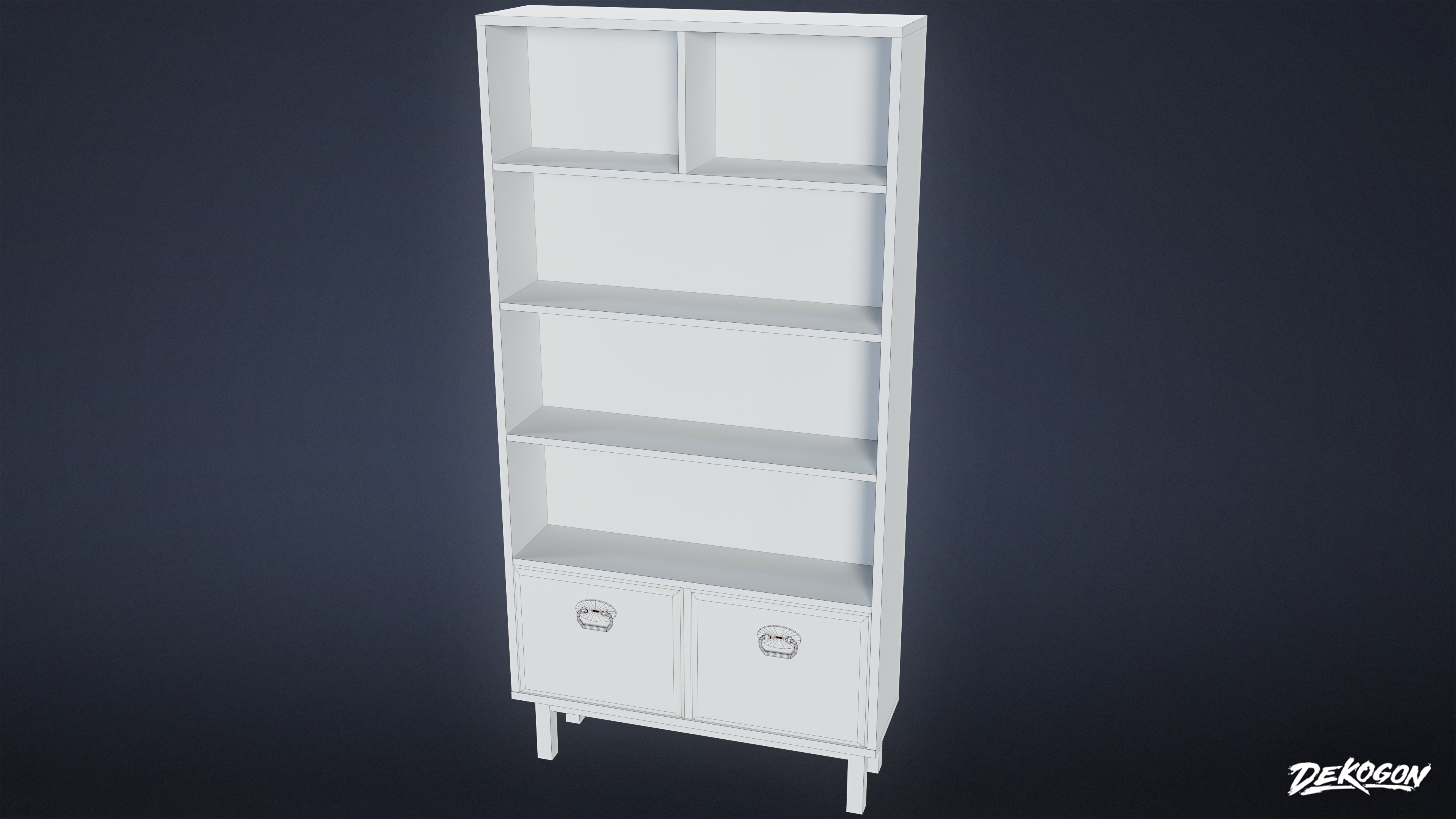 SUBURBS - Shelf Book 02 - LOW POLY AND NANITE Low-poly 3D model_8