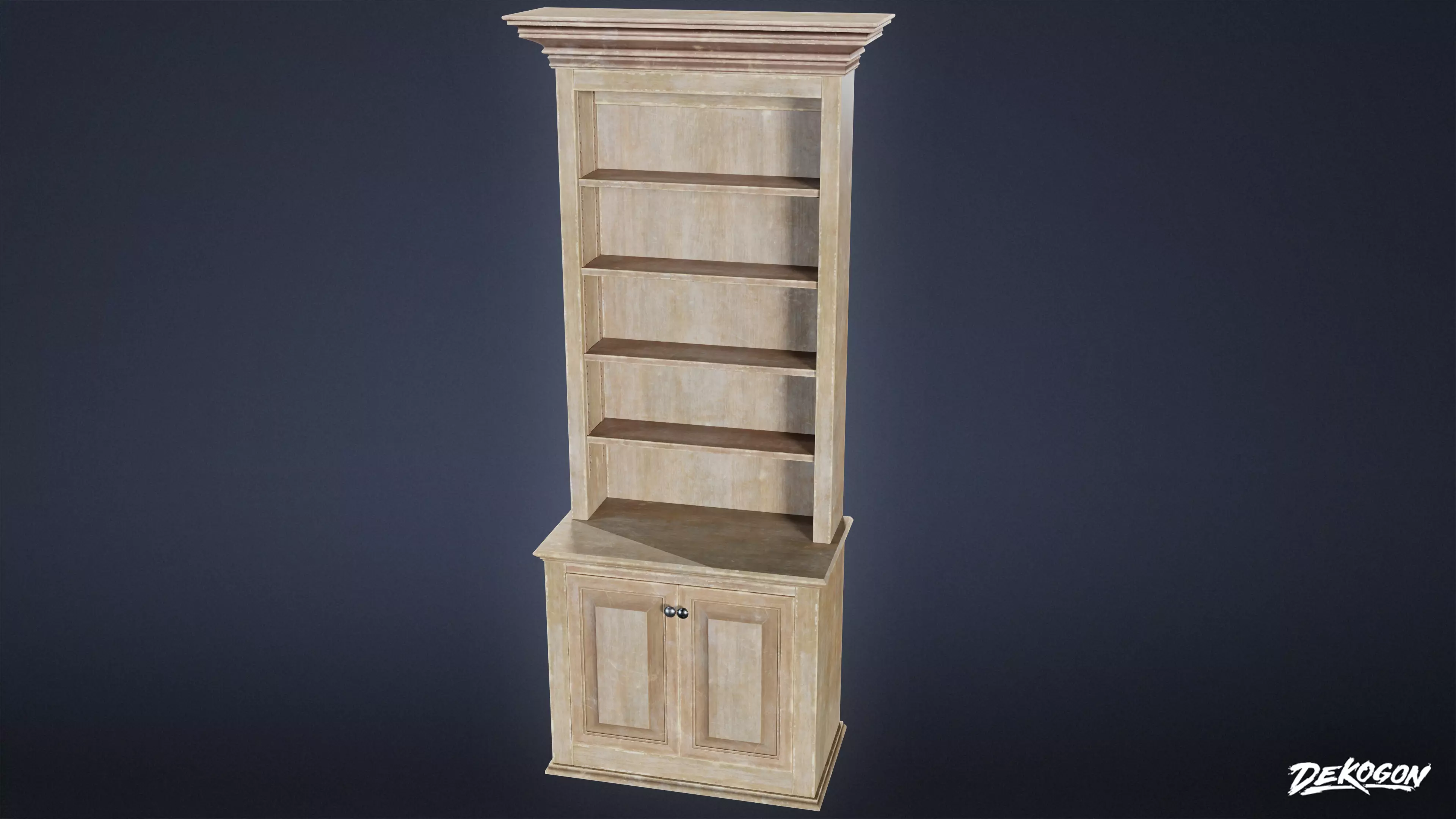 SUBURBS - Shelf Bookcase 11 - NANITE Low-poly 3D model_0