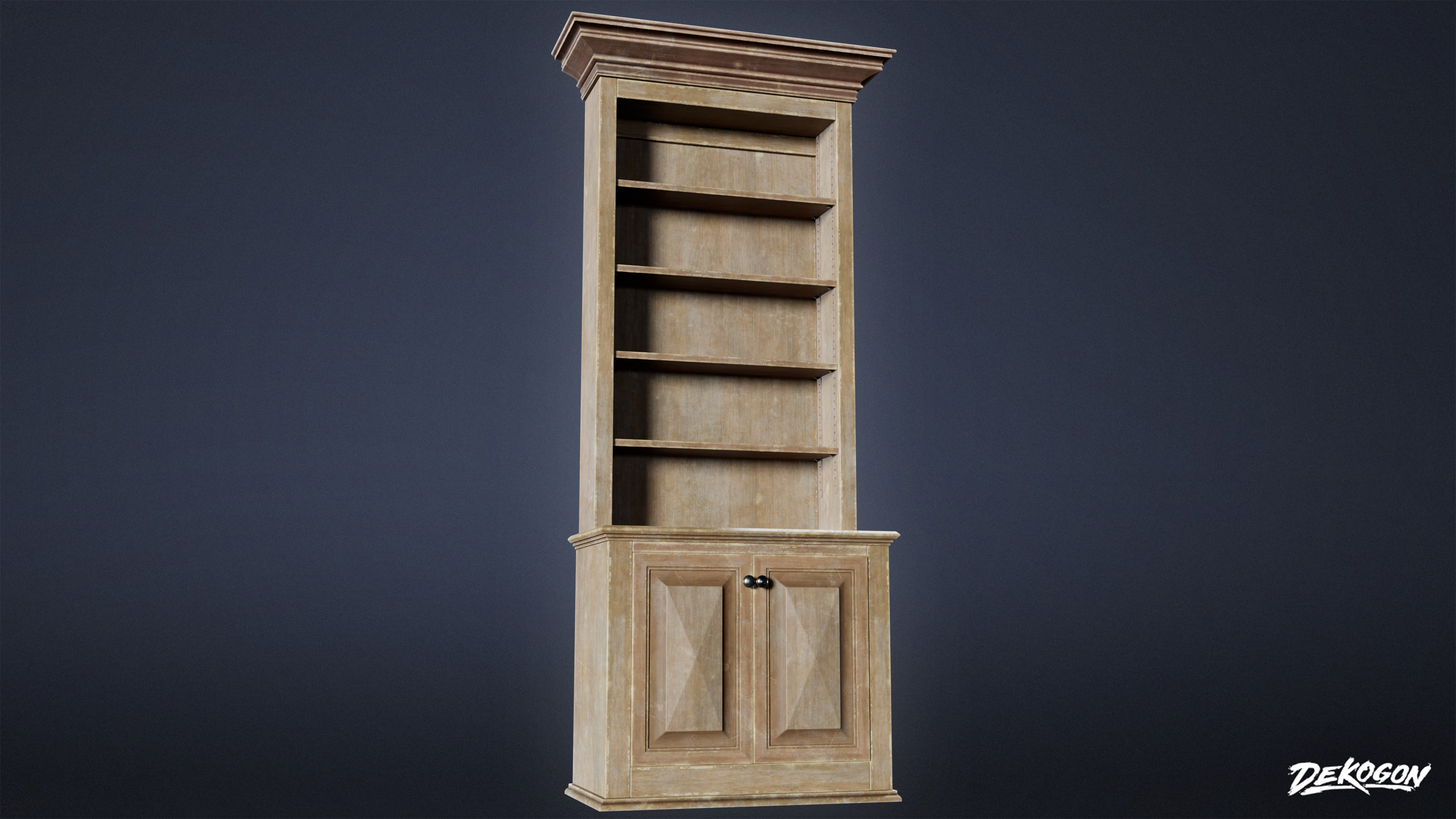 SUBURBS - Shelf Bookcase 11 - NANITE Low-poly 3D model_5