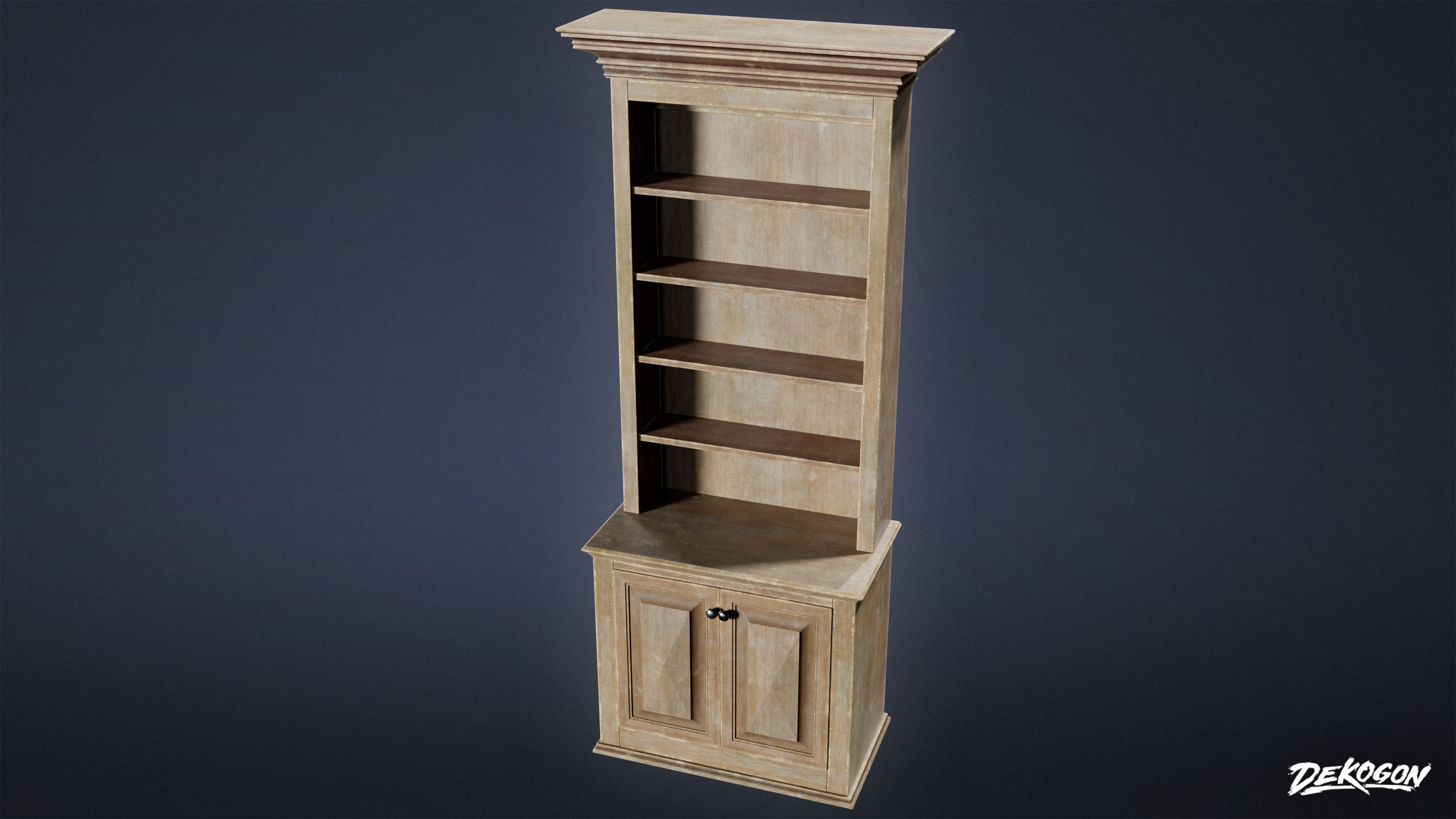 SUBURBS - Shelf Bookcase 11 - NANITE Low-poly 3D model_6