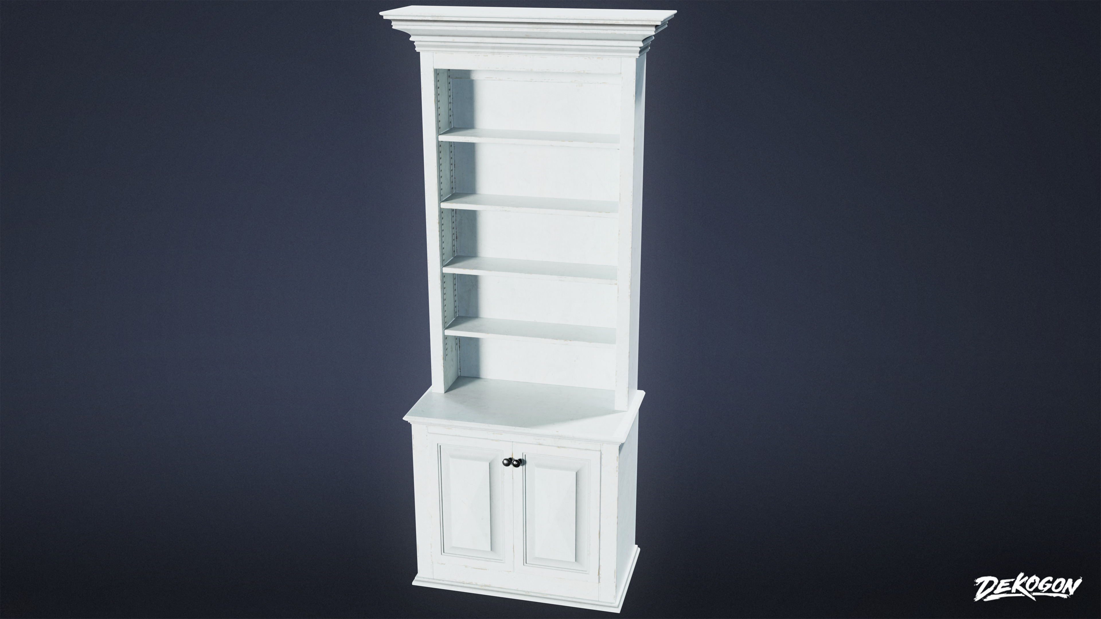 SUBURBS - Shelf Bookcase 11 - NANITE Low-poly 3D model_1
