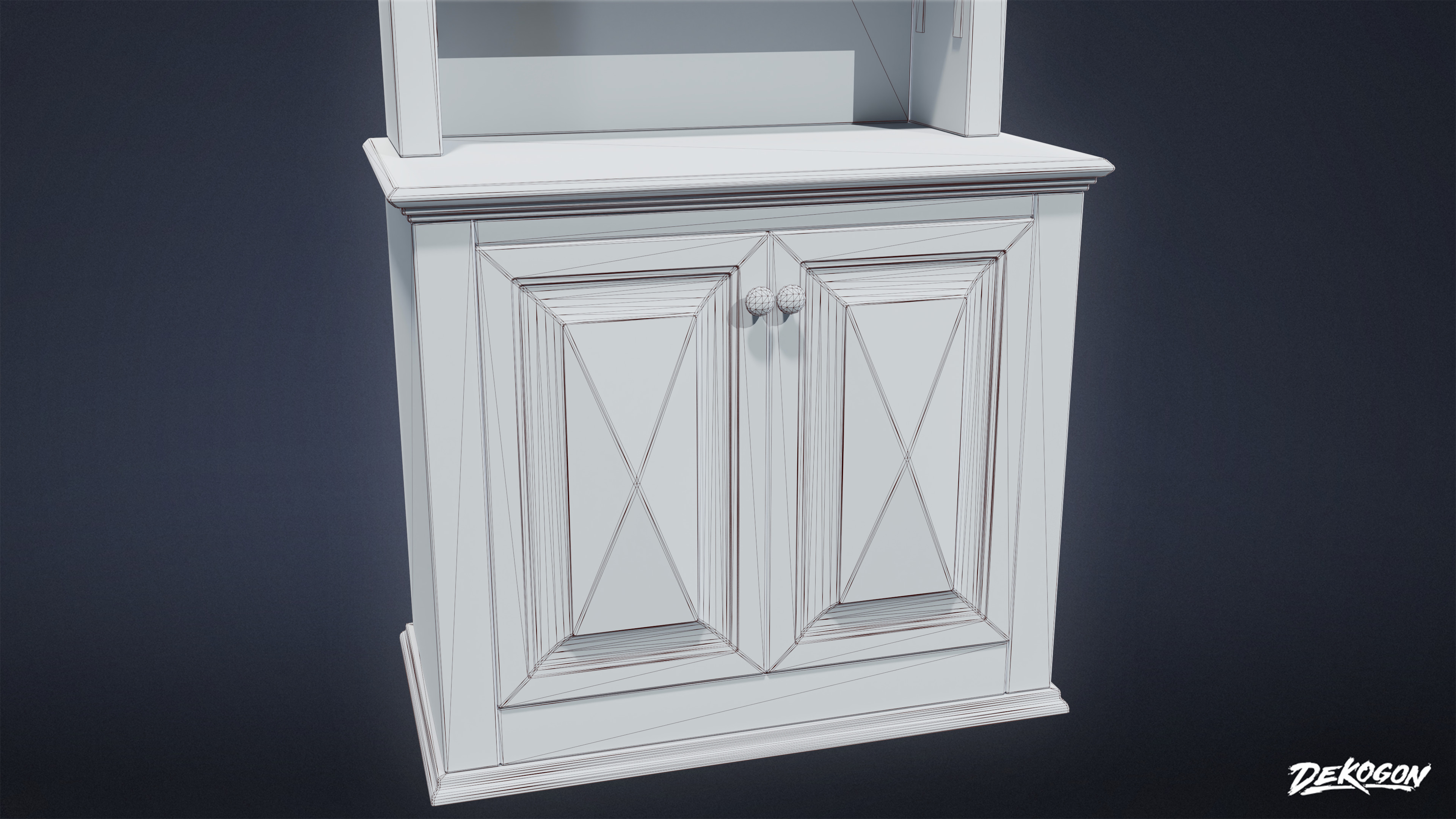 SUBURBS - Shelf Bookcase 11 - NANITE Low-poly 3D model_8