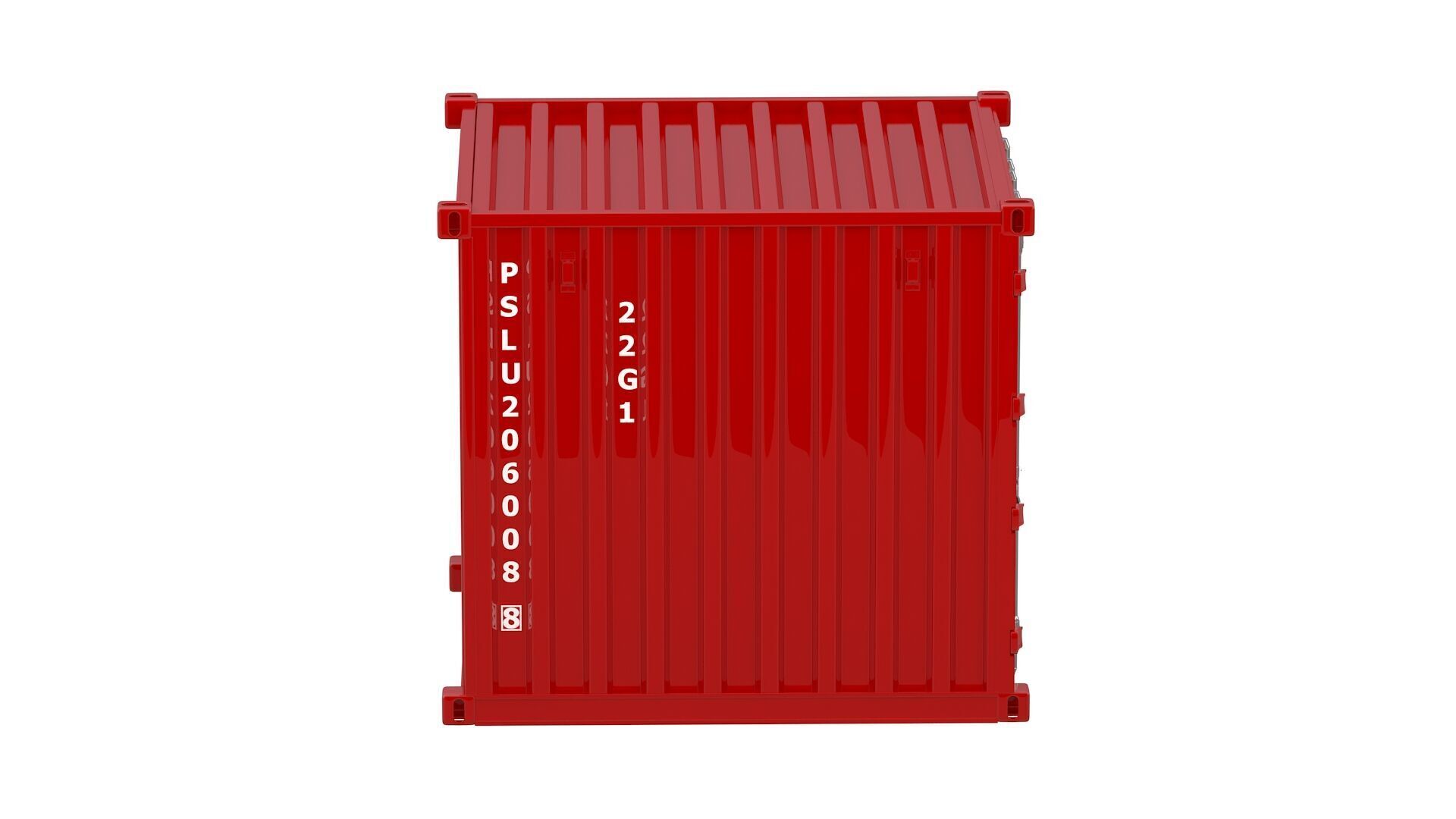 8ft Shipping Container Collection 3D model_7