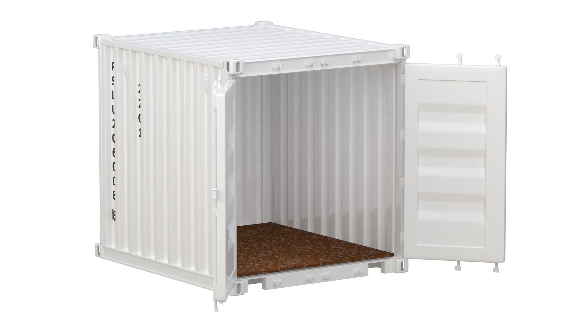 8ft Shipping Container Collection 3D model_49