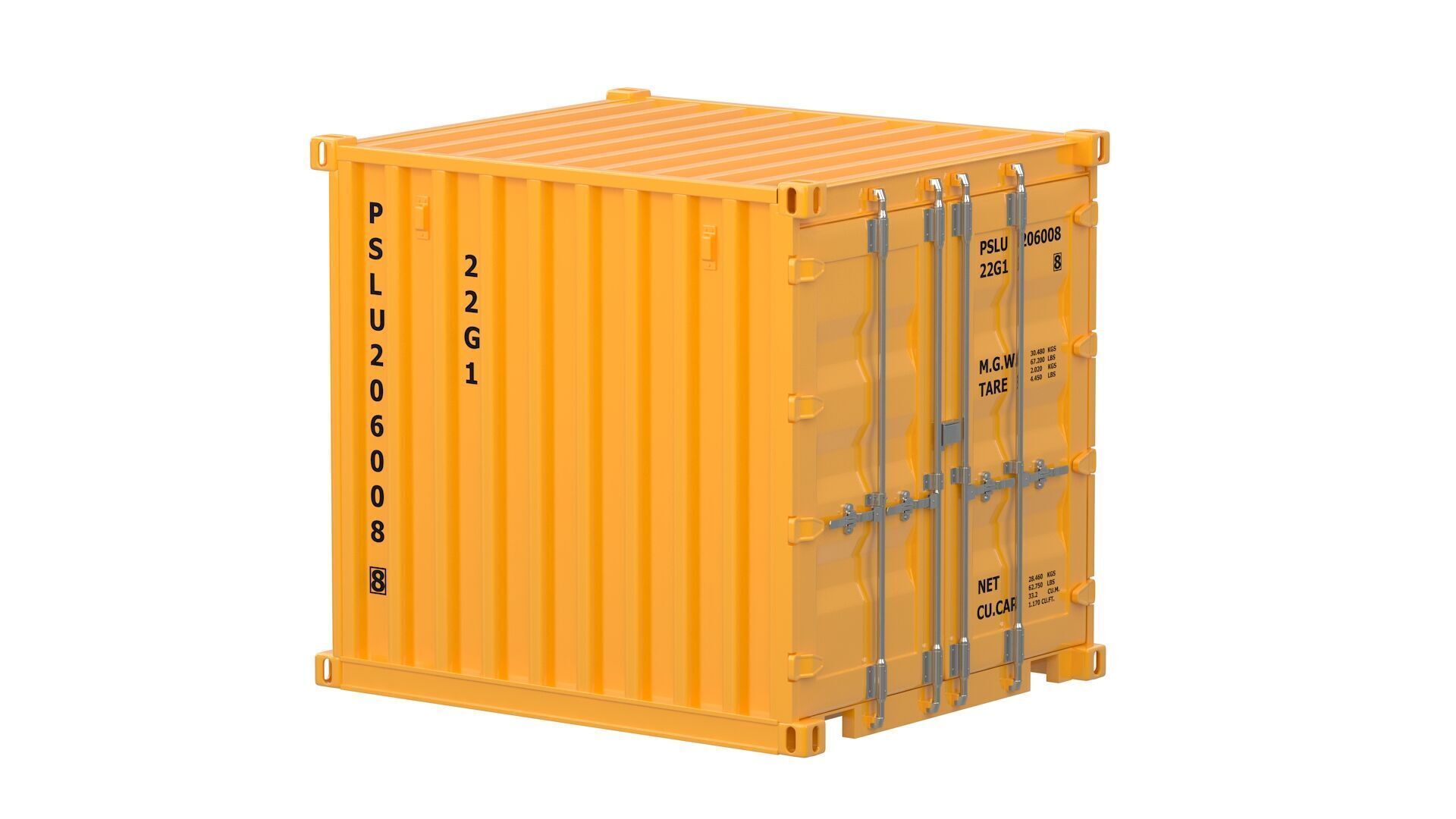 8ft Shipping Container Collection 3D model_20