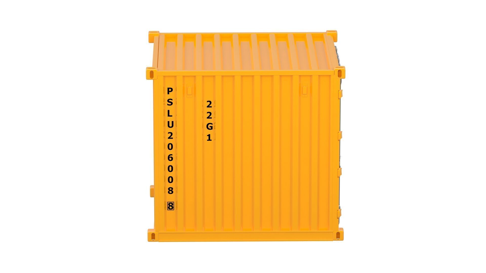 8ft Shipping Container Collection 3D model_25