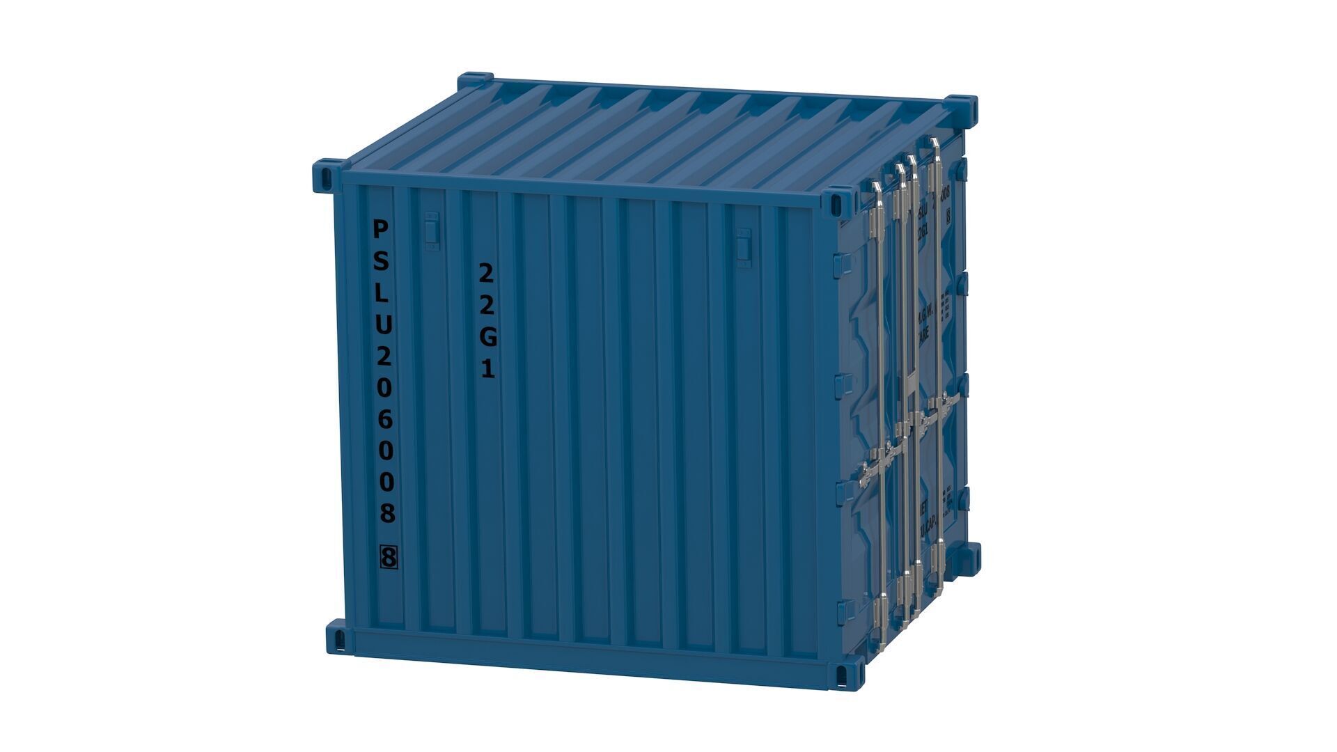 8ft Shipping Container Collection 3D model_15
