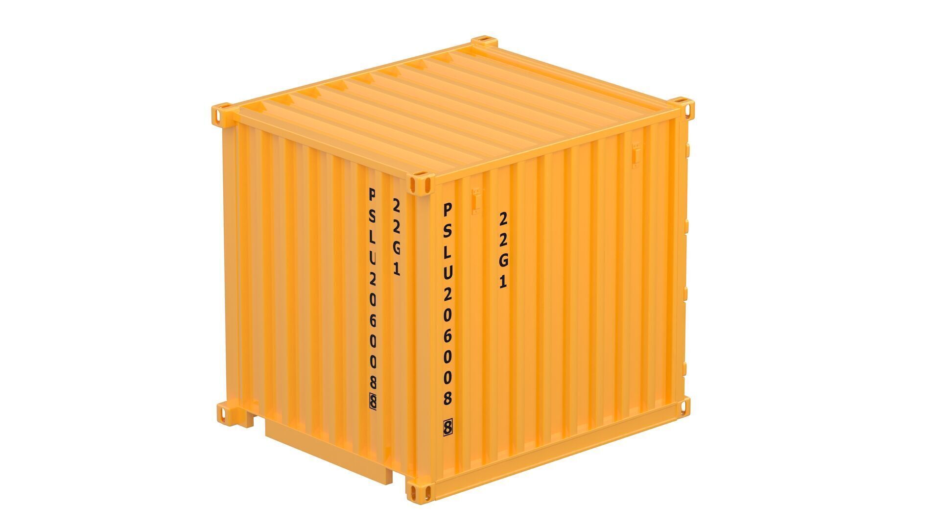 8ft Shipping Container Collection 3D model_26