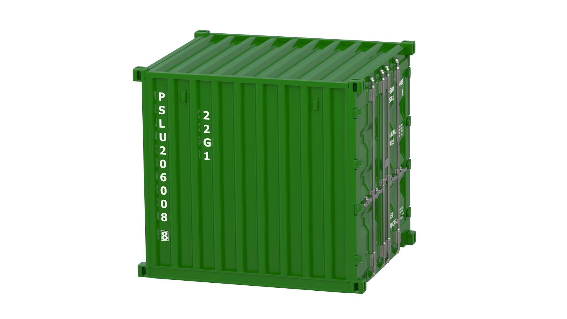 8ft Shipping Container Collection 3D model_42