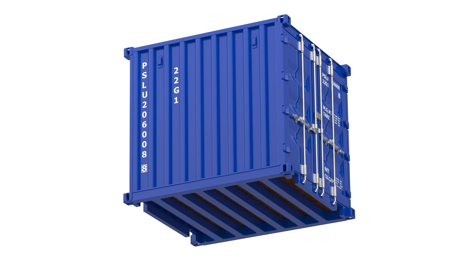 8ft Shipping Container Collection 3D model_36