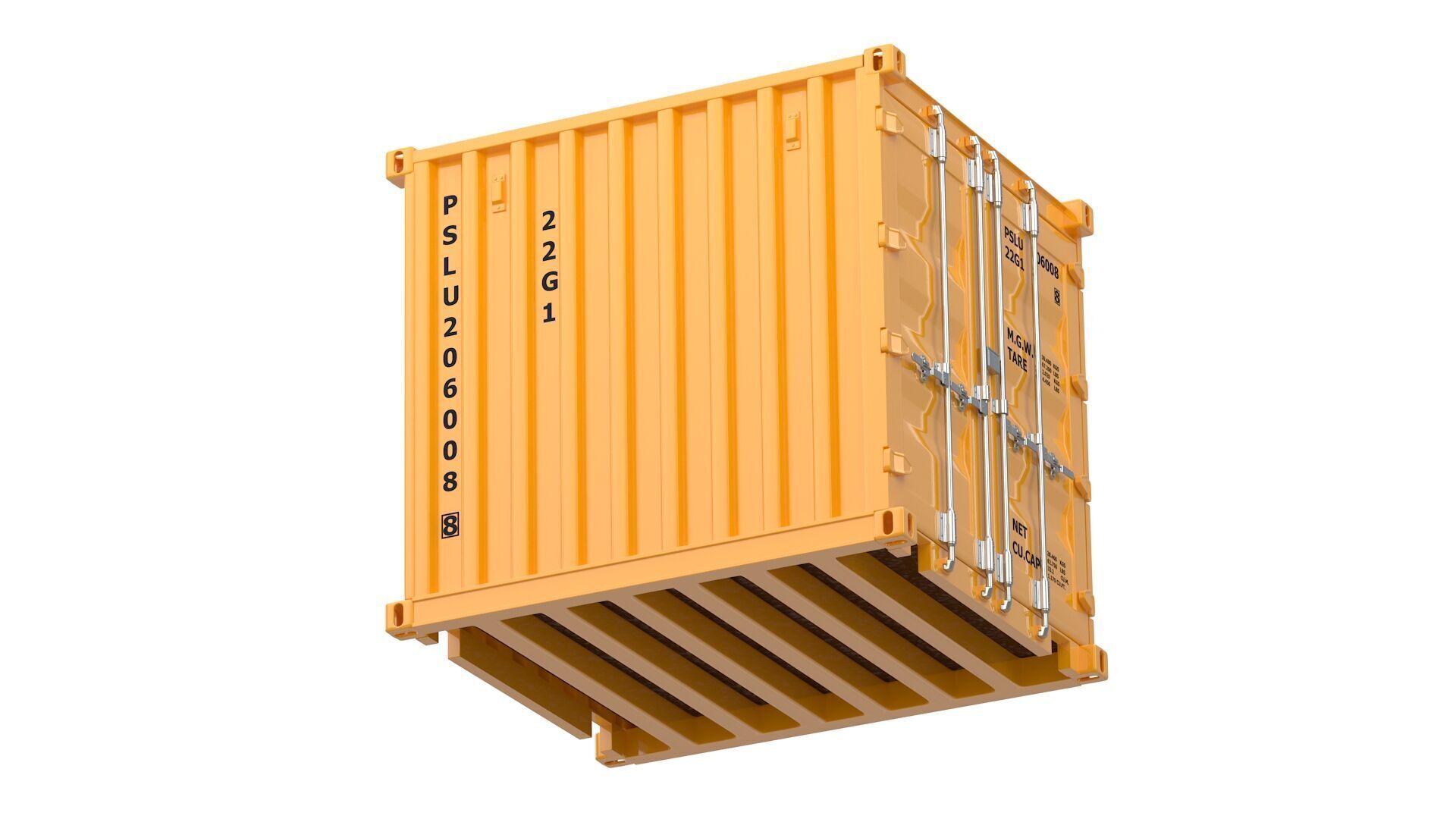8ft Shipping Container Collection 3D model_27