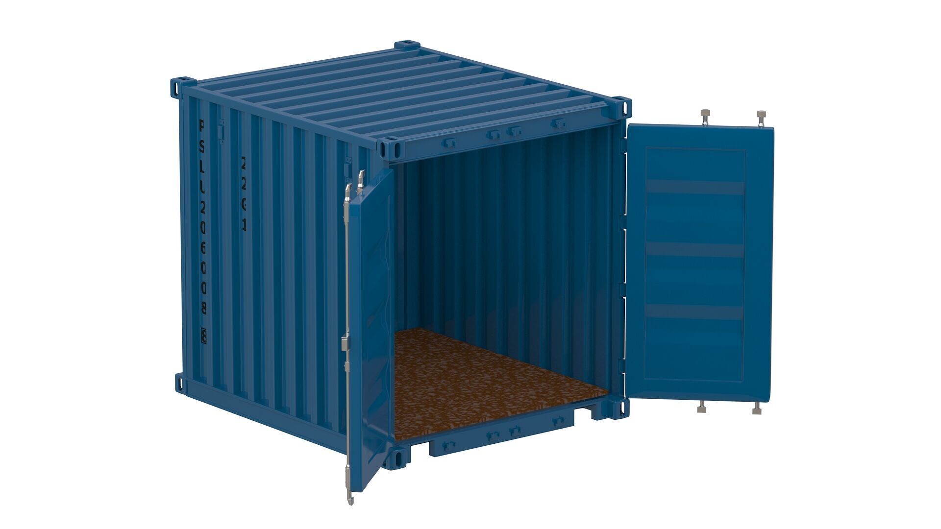 8ft Shipping Container Collection 3D model_13