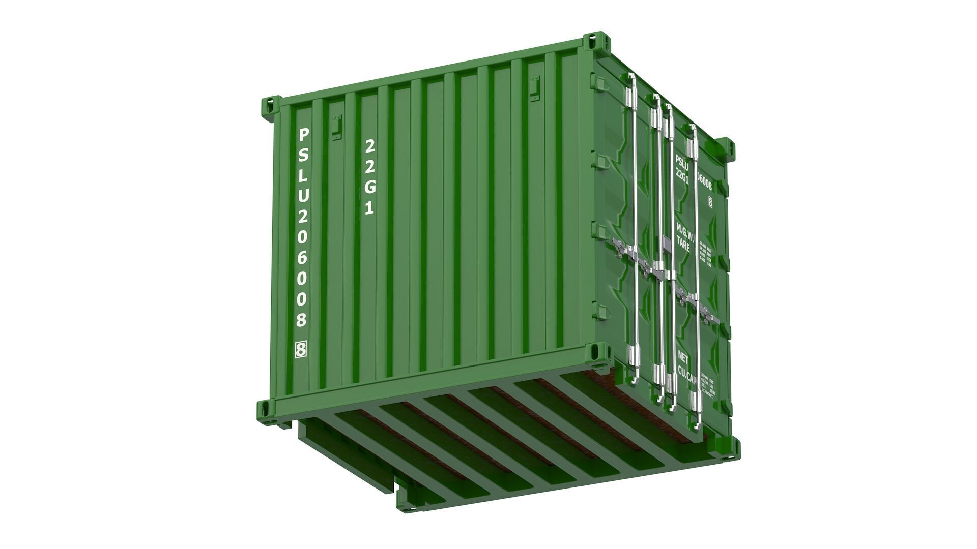 8ft Shipping Container Collection 3D model_45