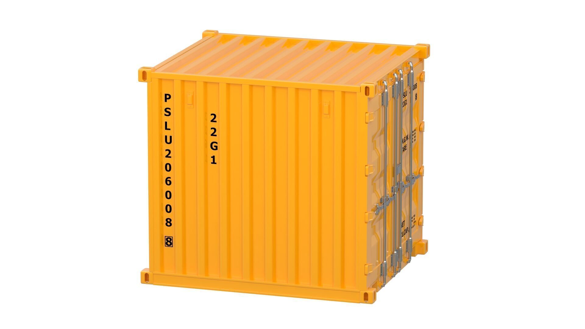 8ft Shipping Container Collection 3D model_24