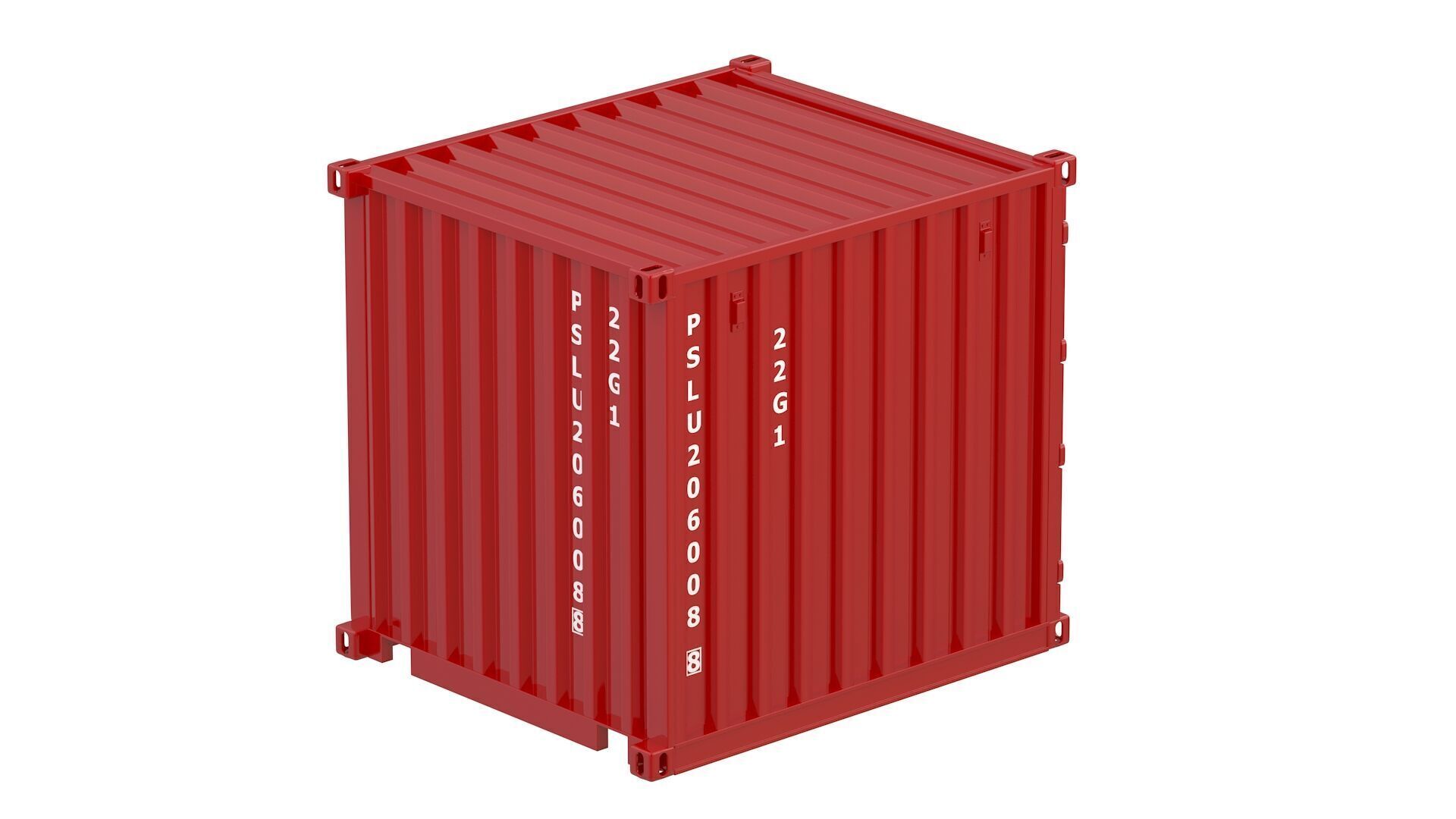 8ft Shipping Container Collection 3D model_8